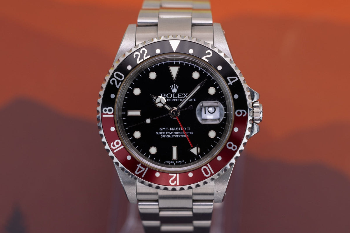 2001 Rolex GMT Master II Ref. 16710 | Coke | Unpolished | Box and Papers - Sierra Time Co