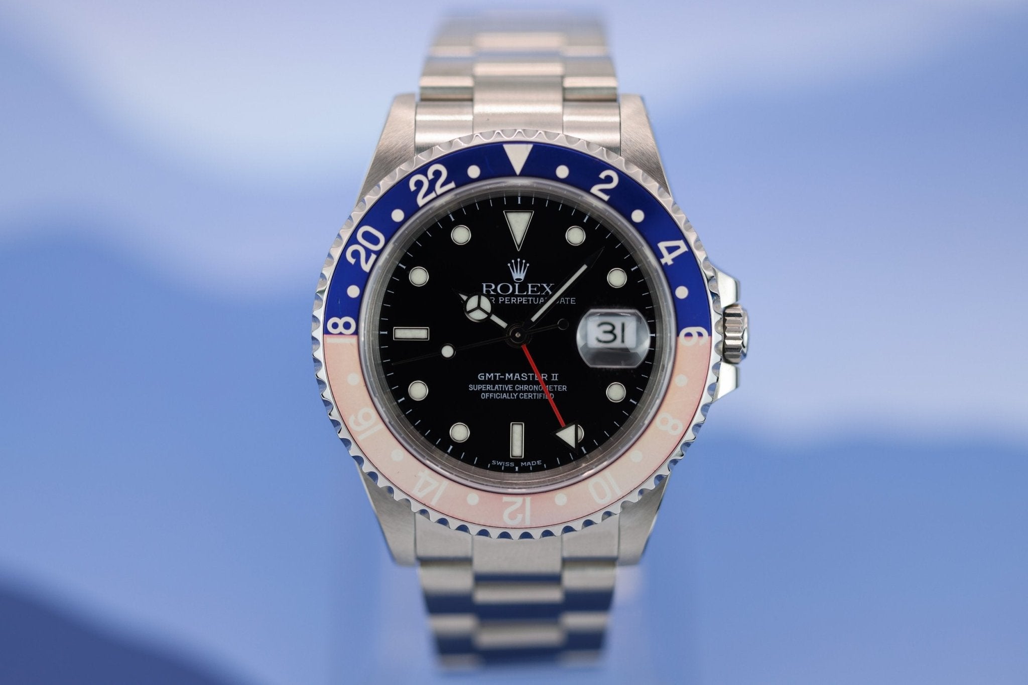 2001 Rolex GMT Master II Ref. 16710 | Faded Pepsi | Box and Papers - Sierra Time Co