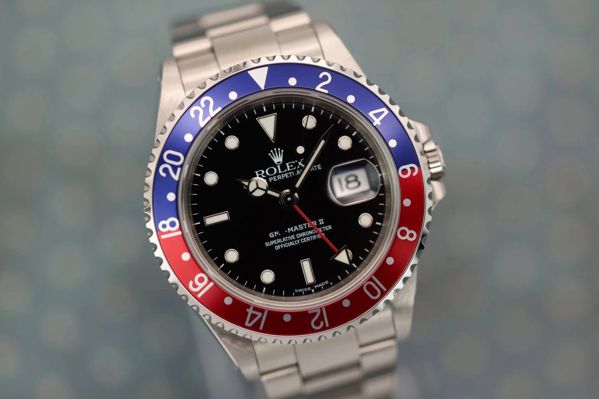 2001 Rolex GMT Master II Ref. 16710 Pepsi | 2021 RSC Card - Sierra Time Co