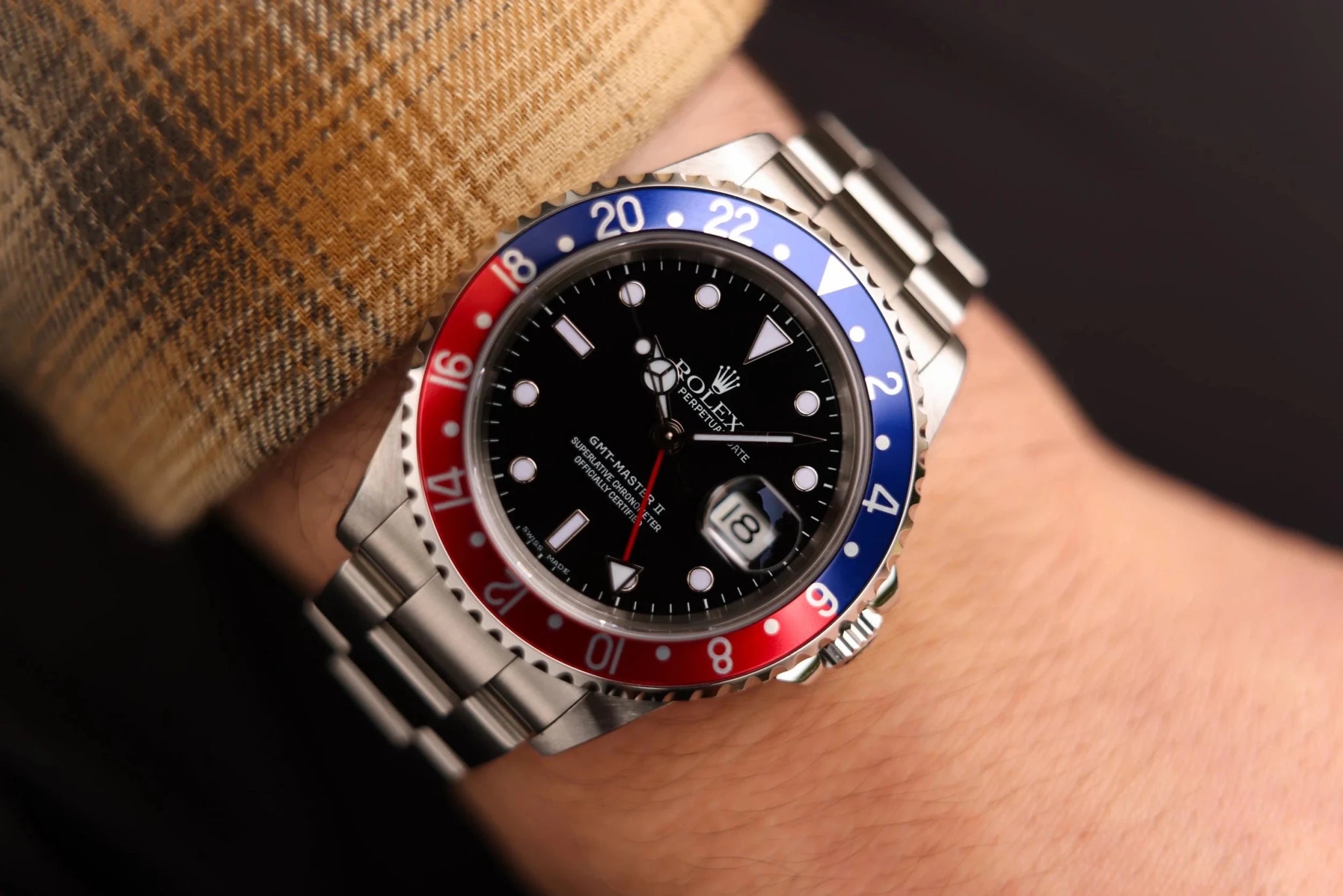 2001 Rolex GMT Master II Ref. 16710 Pepsi | 2021 RSC Card - Sierra Time Co