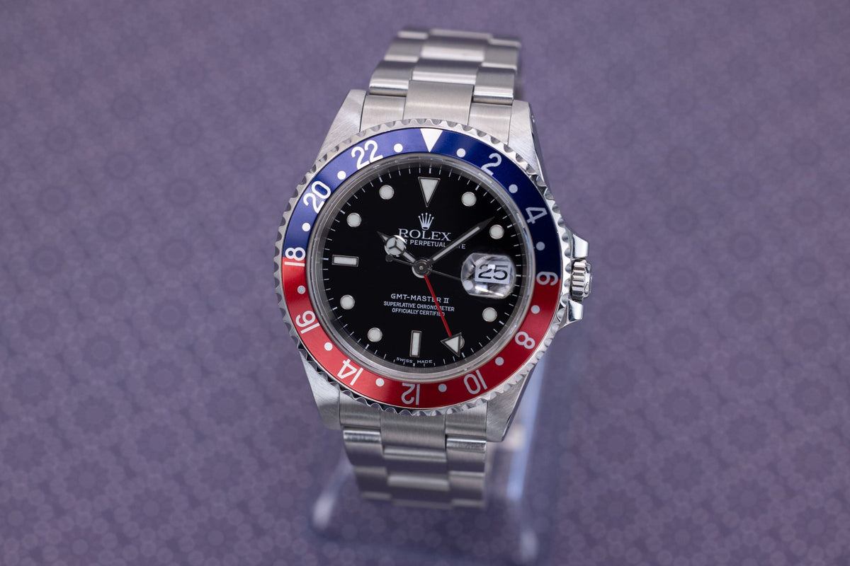 2001 Rolex GMT Master II Ref. 16710 Pepsi | Box and Papers - Sierra Time Co