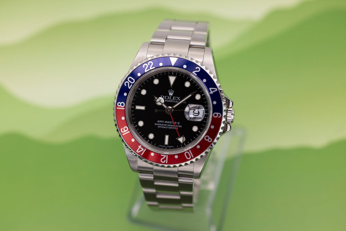 2001 Rolex GMT Master II Ref. 16710 Pepsi | Box and Papers - Sierra Time Co