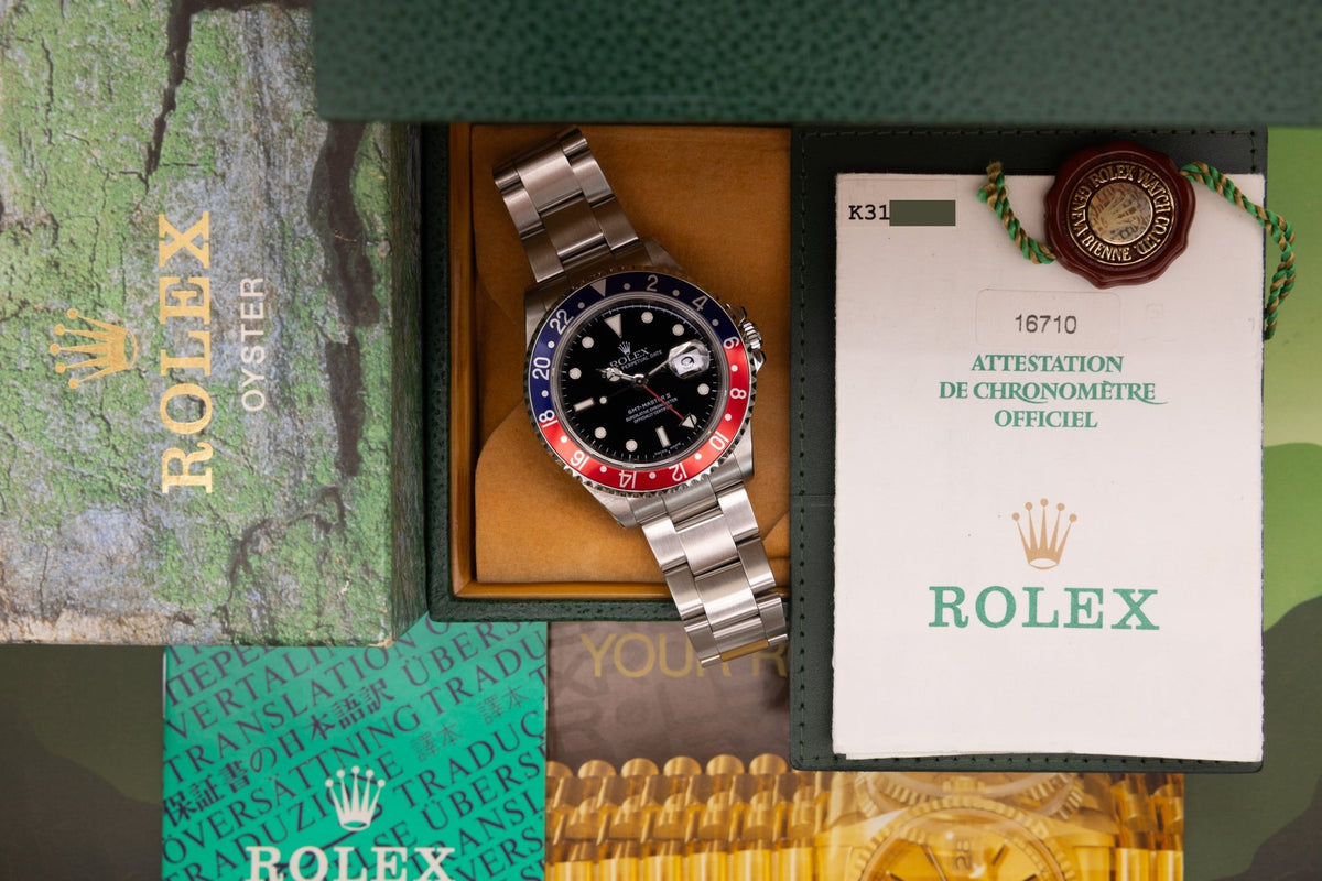 2001 Rolex GMT Master II Ref. 16710 Pepsi | Box and Papers - Sierra Time Co