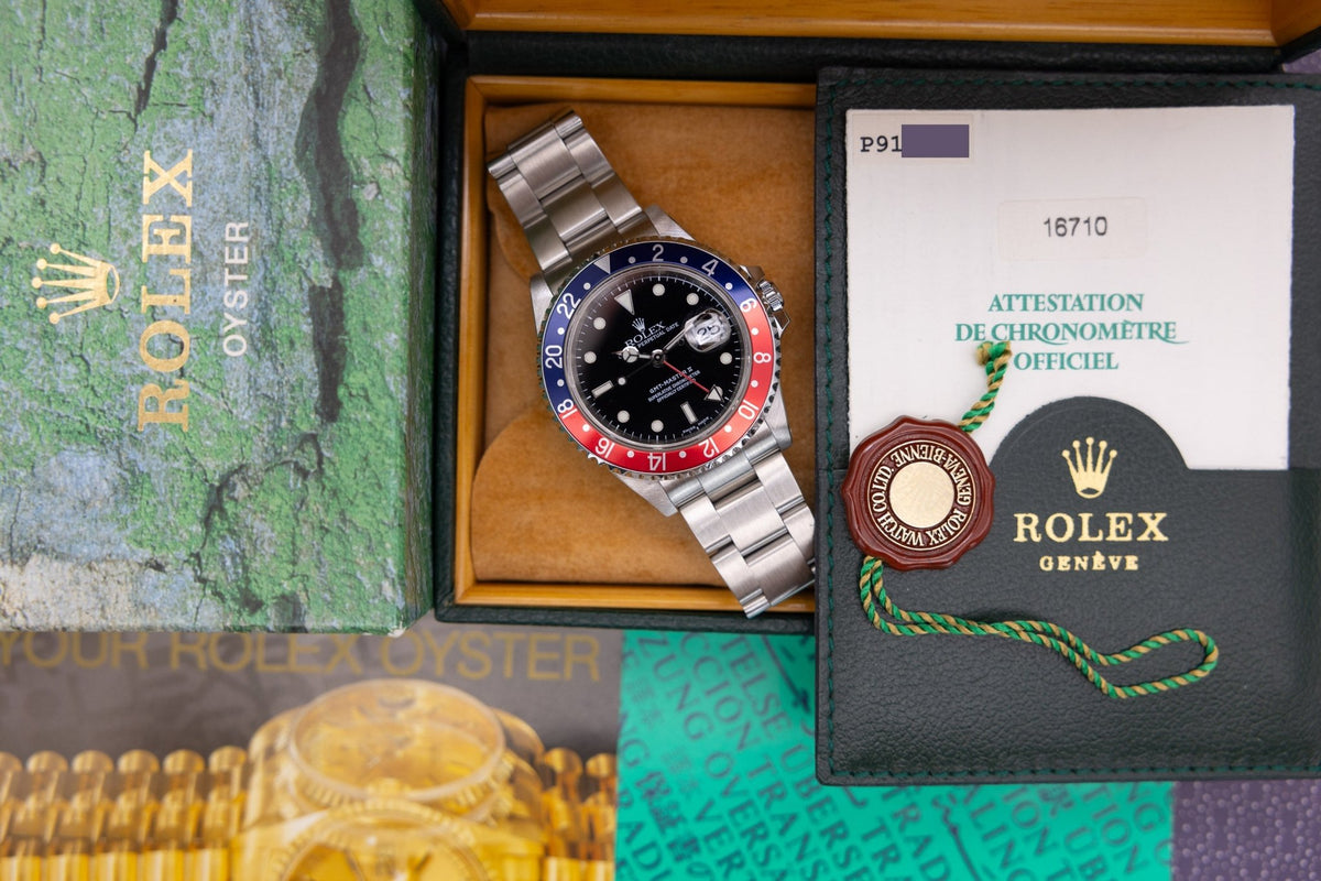 2001 Rolex GMT Master II Ref. 16710 Pepsi | Box and Papers - Sierra Time Co