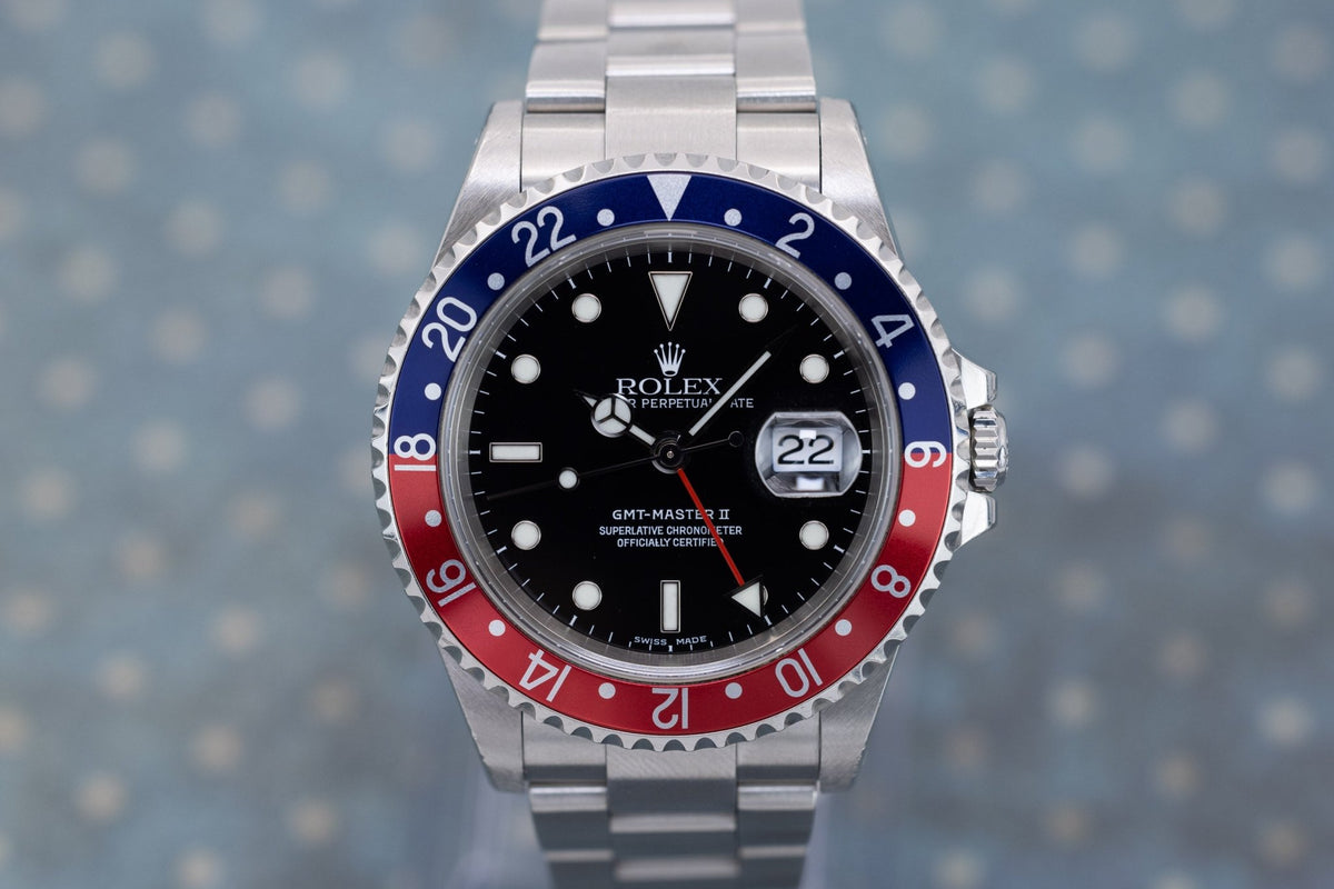 2001 Rolex GMT Master II Ref. 16710 | Pepsi | Box and Papers - Sierra Time Co