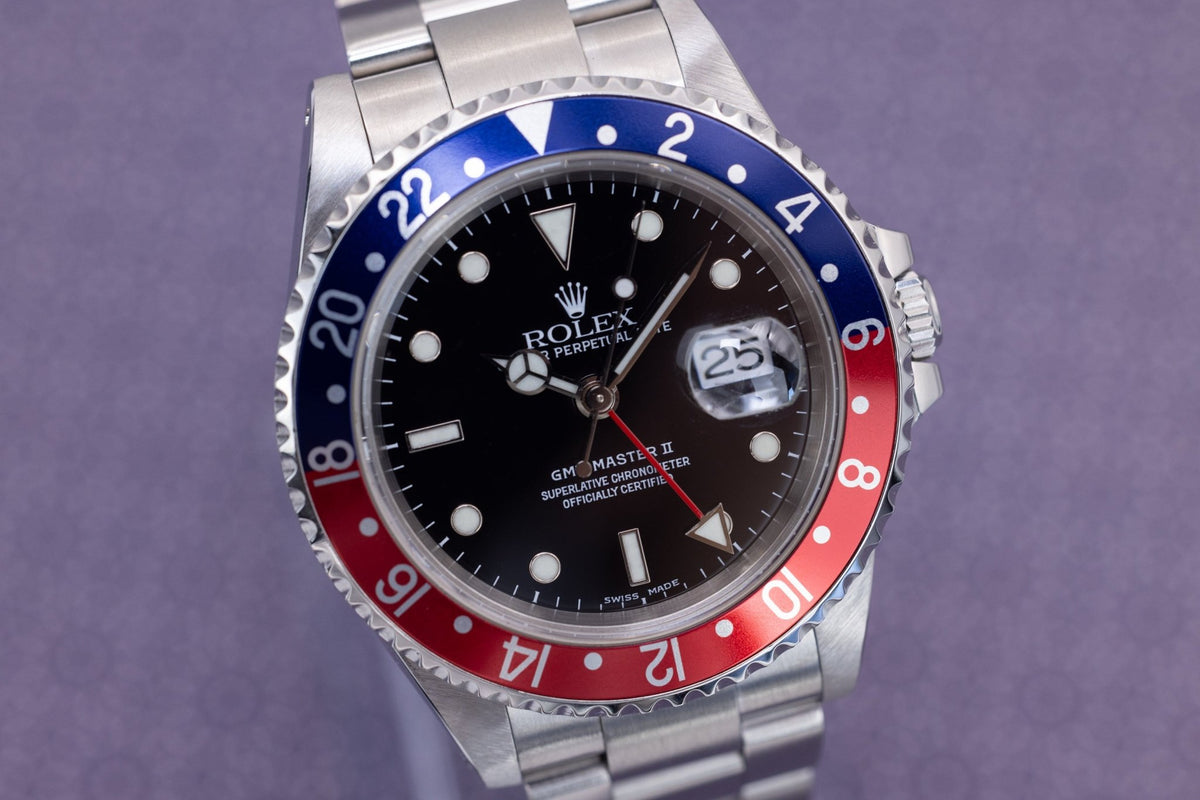 2001 Rolex GMT Master II Ref. 16710 Pepsi | Box and Papers - Sierra Time Co