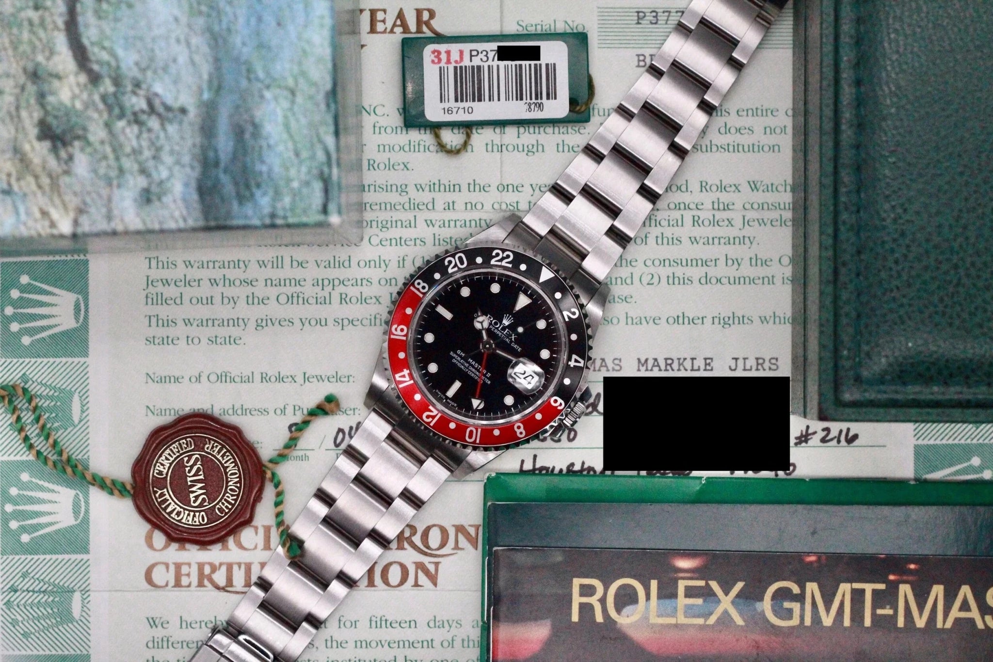2001 Rolex GMT Master ll Ref. 16710 Coke | Full Set - Sierra Time Co