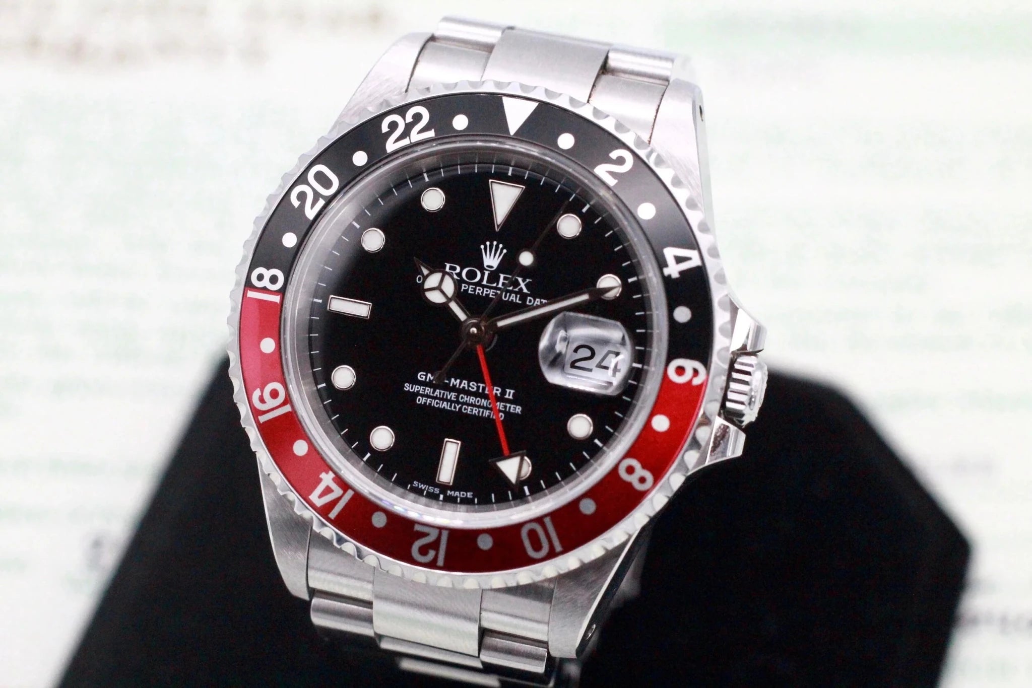 2001 Rolex GMT Master ll Ref. 16710 Coke | Full Set - Sierra Time Co