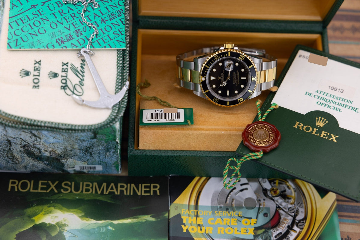 2001 Rolex Submariner Date Ref. 16613 | 18K Two-Tone | Black Dial | Box and Papers - Sierra Time Co