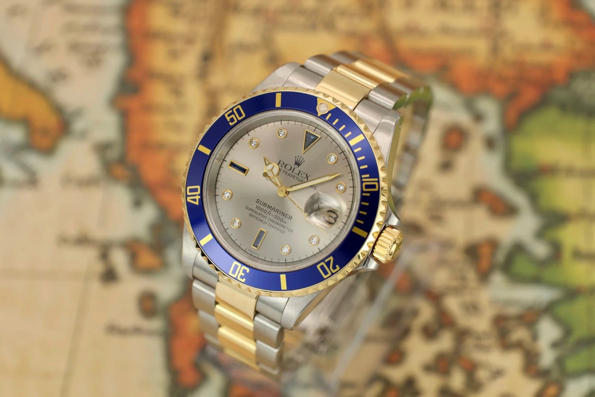 2001 Rolex Submariner Ref. 16613 | Serti Dial - Sierra Time Co
