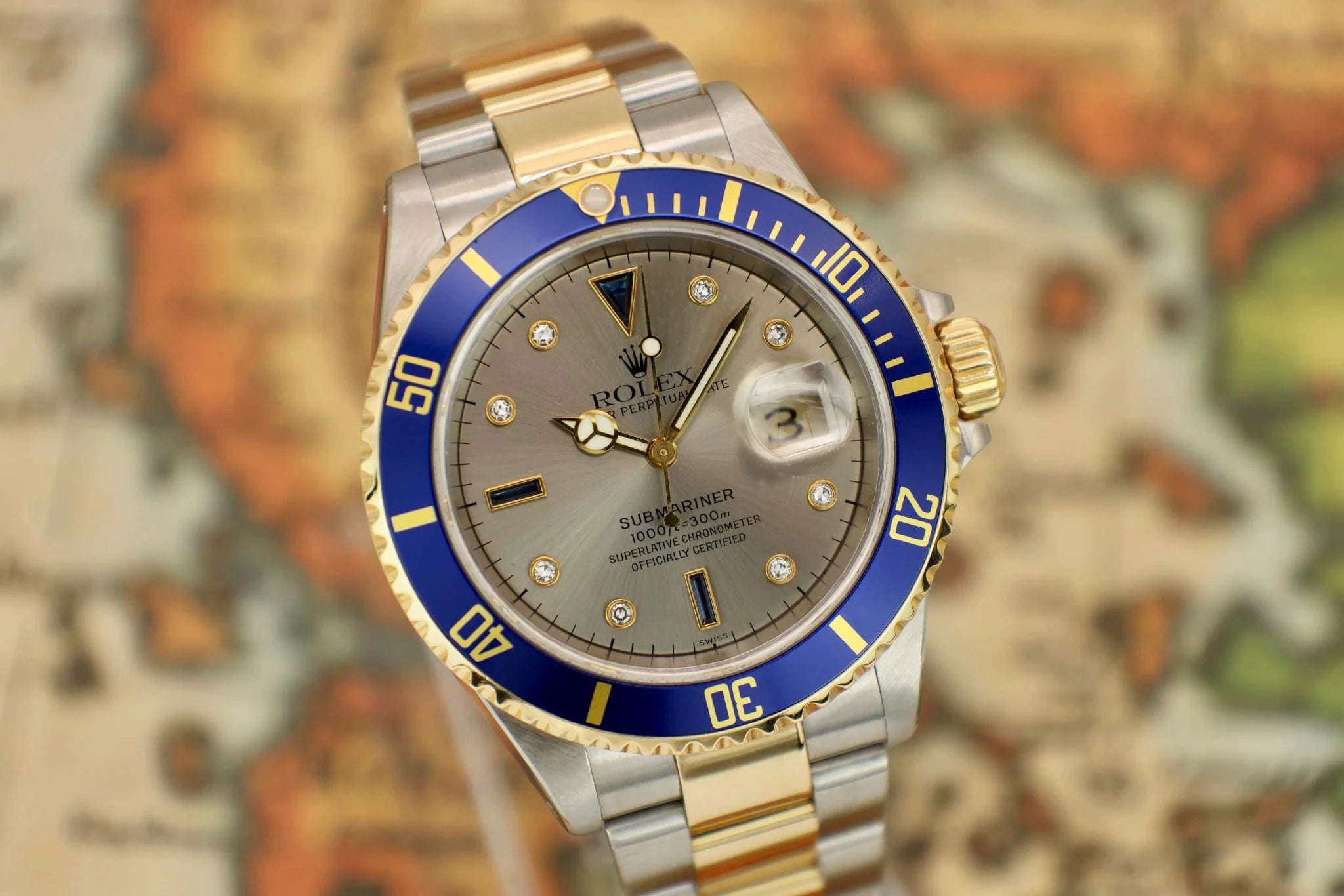 2001 Rolex Submariner Ref. 16613 | Serti Dial - Sierra Time Co