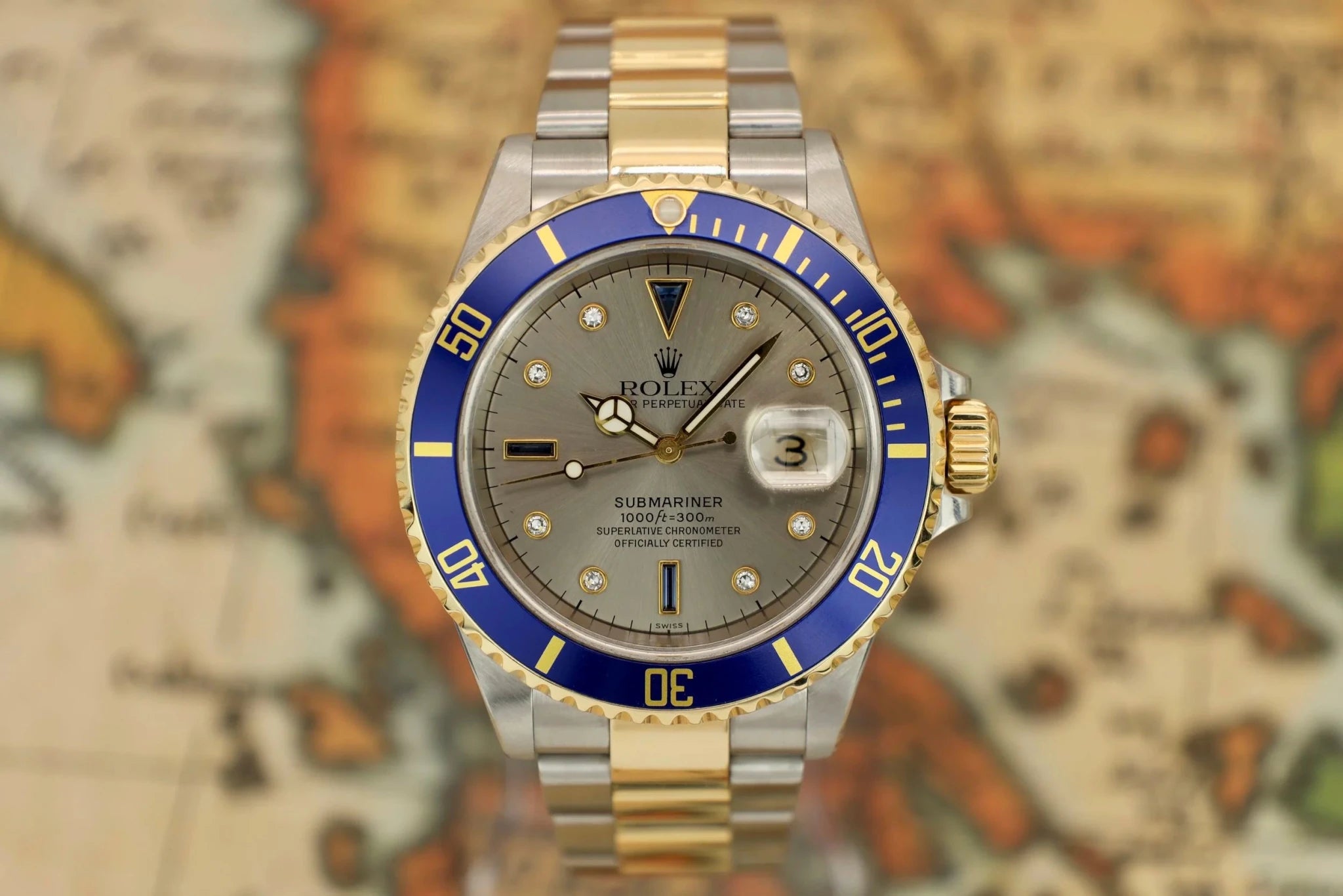 2001 Rolex Submariner Ref. 16613 | Serti Dial - Sierra Time Co