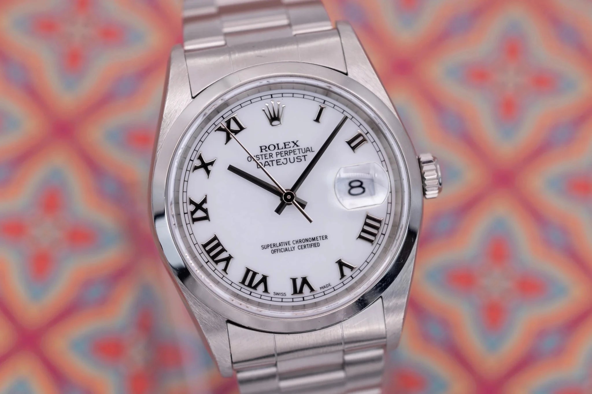 2002 Rolex Datejust Ref. 16200 | White Roman Numeral Dial | Full Set - Sierra Time Co