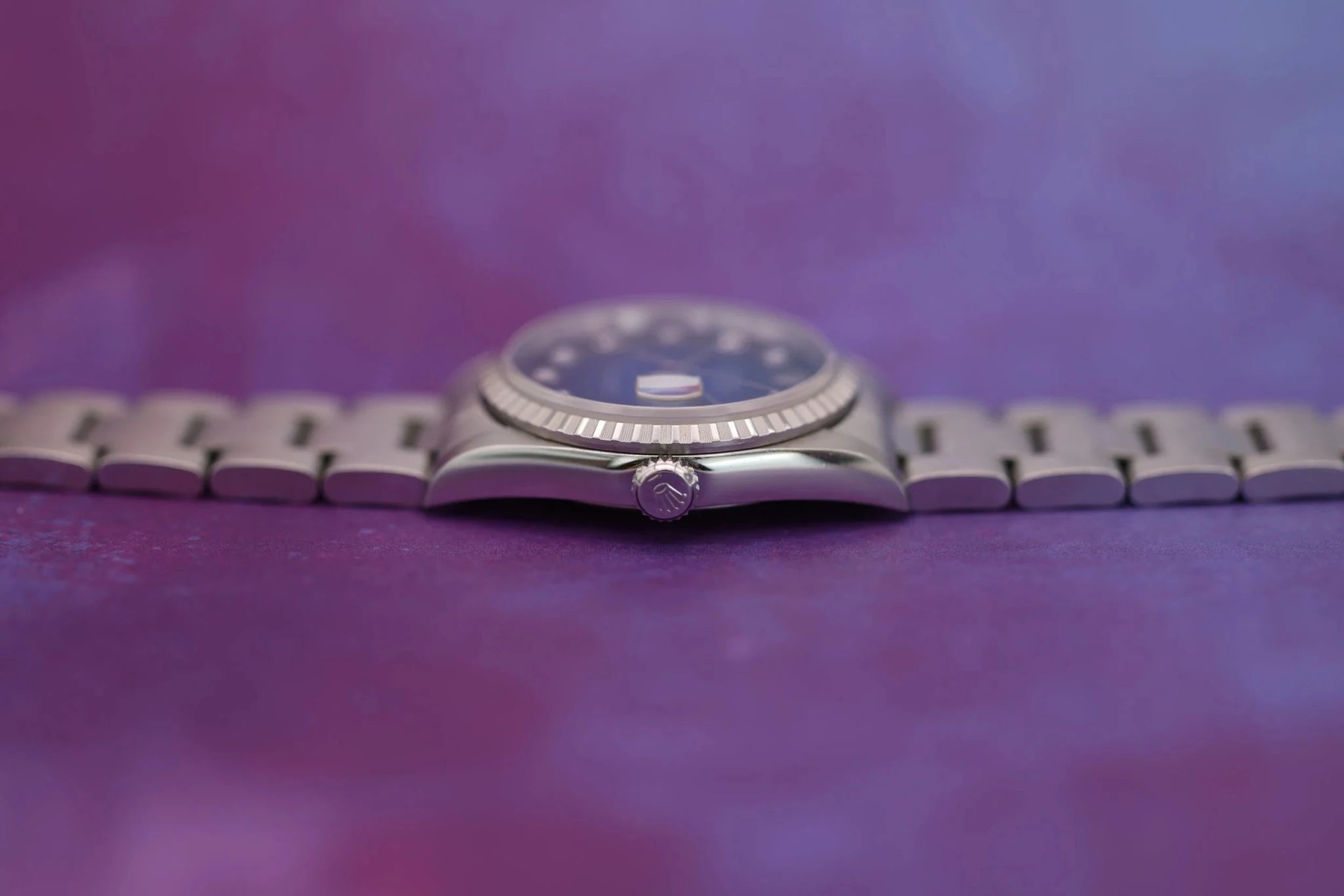 2002 Rolex Datejust Ref. 16220 | Blue Vignette Diamond Dial - Sierra Time Co