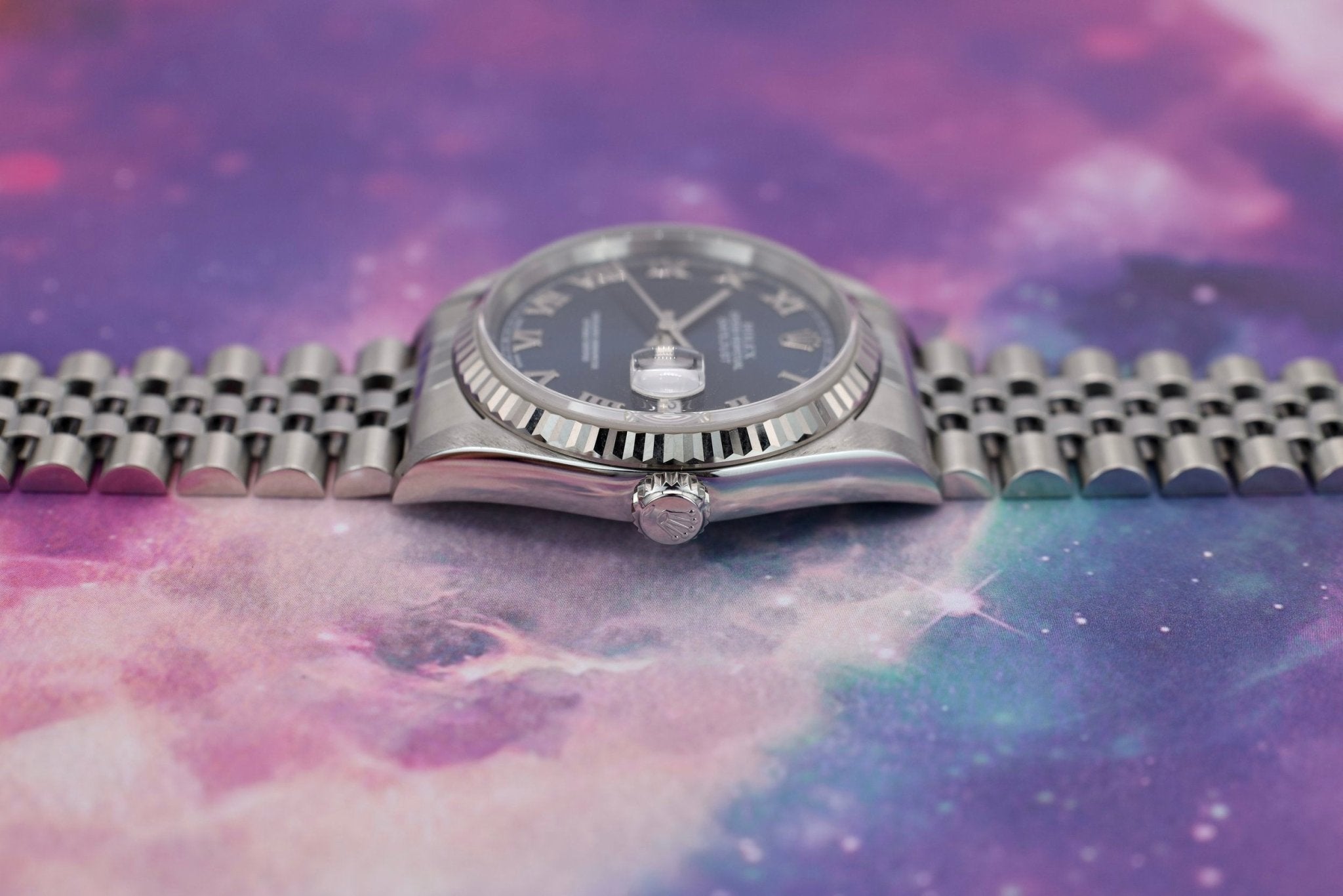 2002 Rolex Datejust Ref. 16234 | Blue Roman Dial | Box and Papers - Sierra Time Co