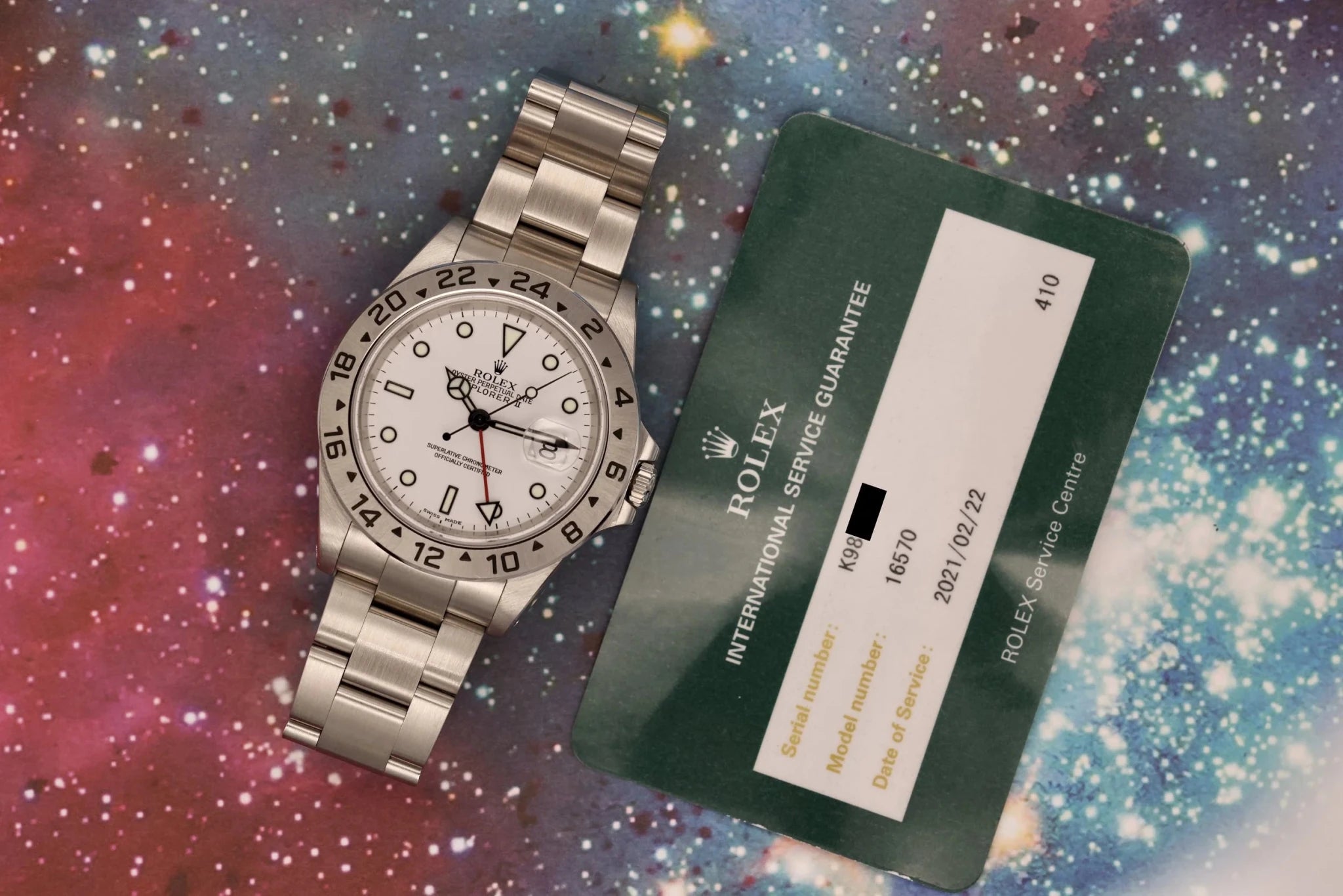 2002 Rolex Explorer II Ref. 16570 Polar | 2021 RSC Card - Sierra Time Co