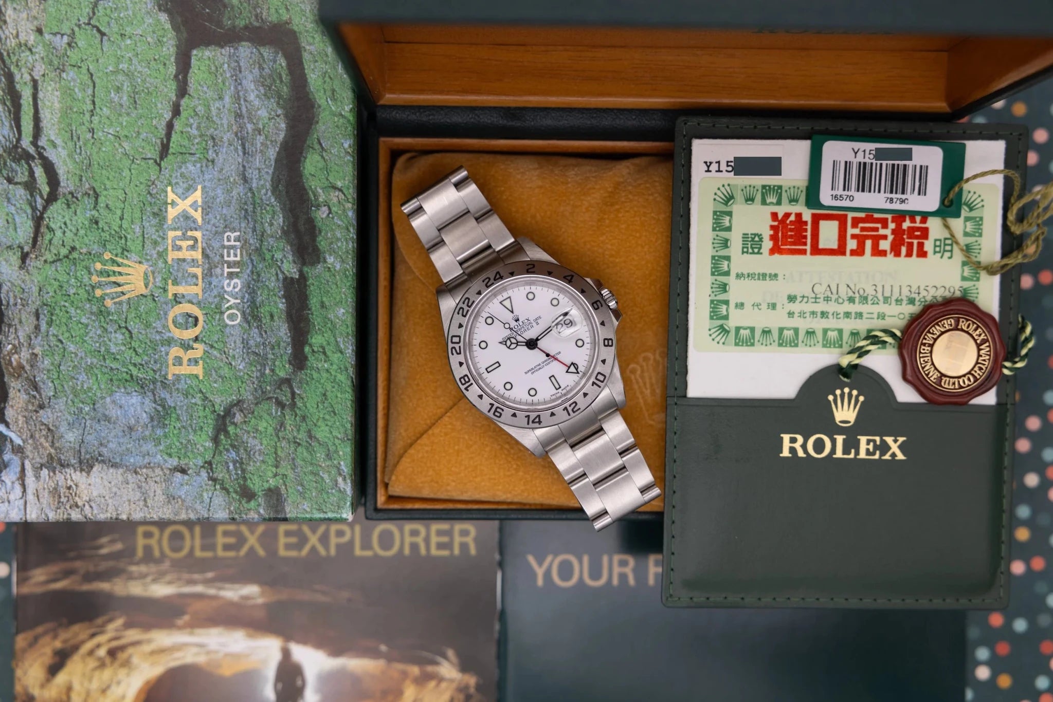 2002 Rolex Explorer II Ref. 16570 Polar | Full Set - Sierra Time Co