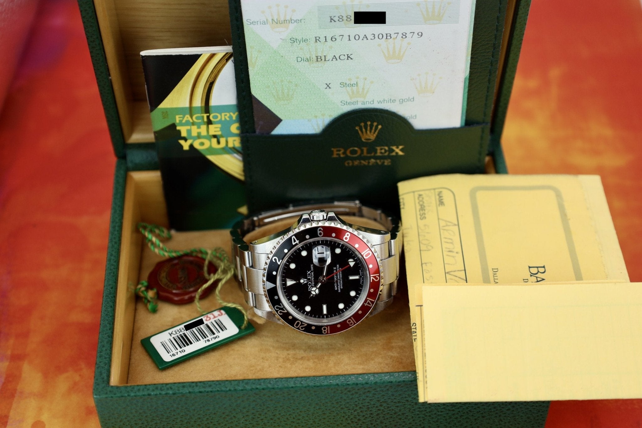 2002 Rolex GMT Master II Ref. 16710 Coke | Box and Papers - Sierra Time Co
