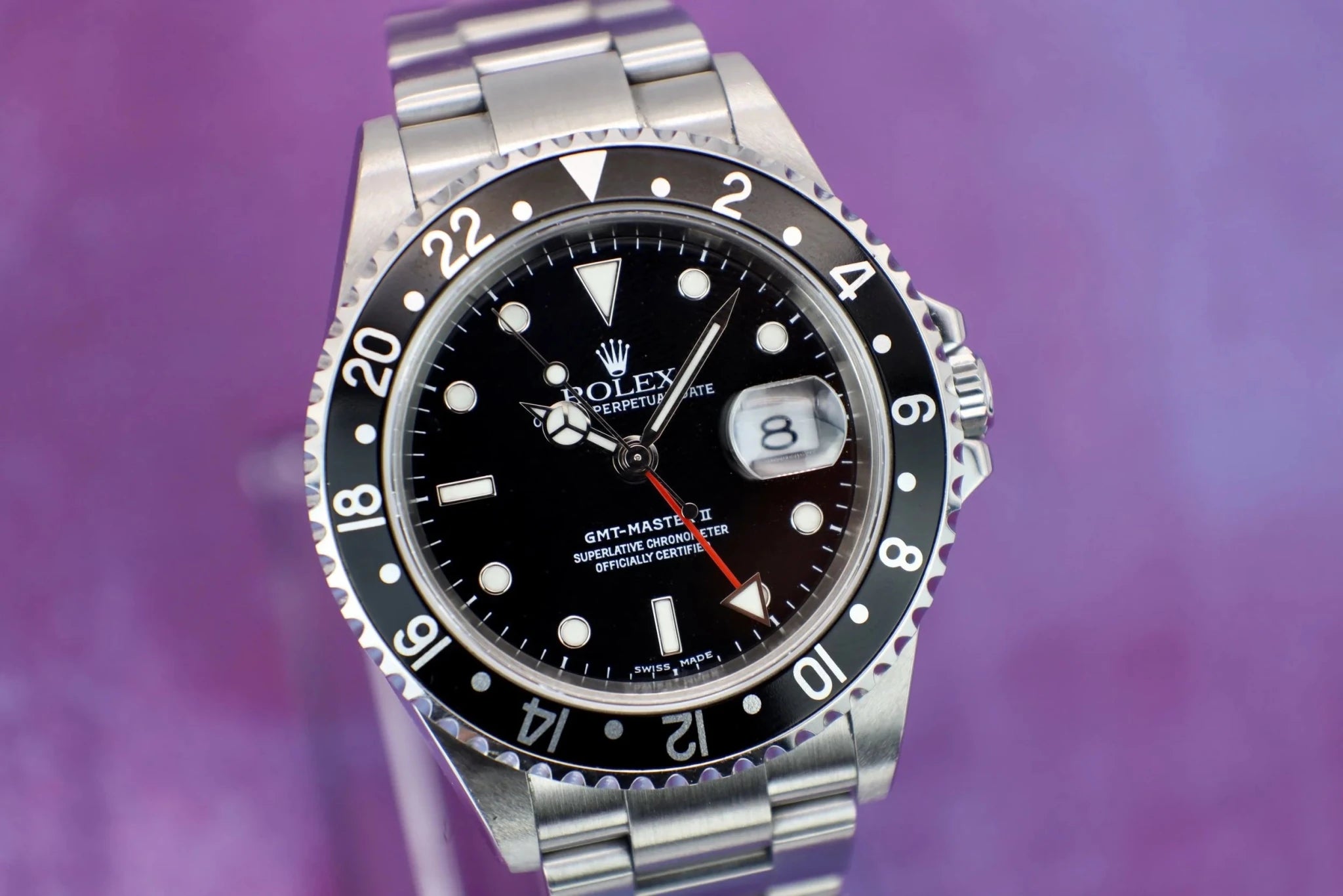 2002 Rolex GMT Master II Ref. 16710 | Unpolished | Papers - Sierra Time Co