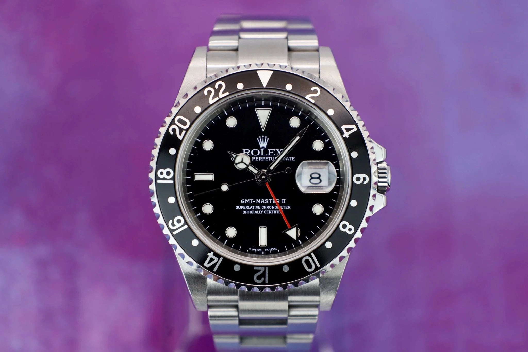 2002 Rolex GMT Master II Ref. 16710 | Unpolished | Papers - Sierra Time Co