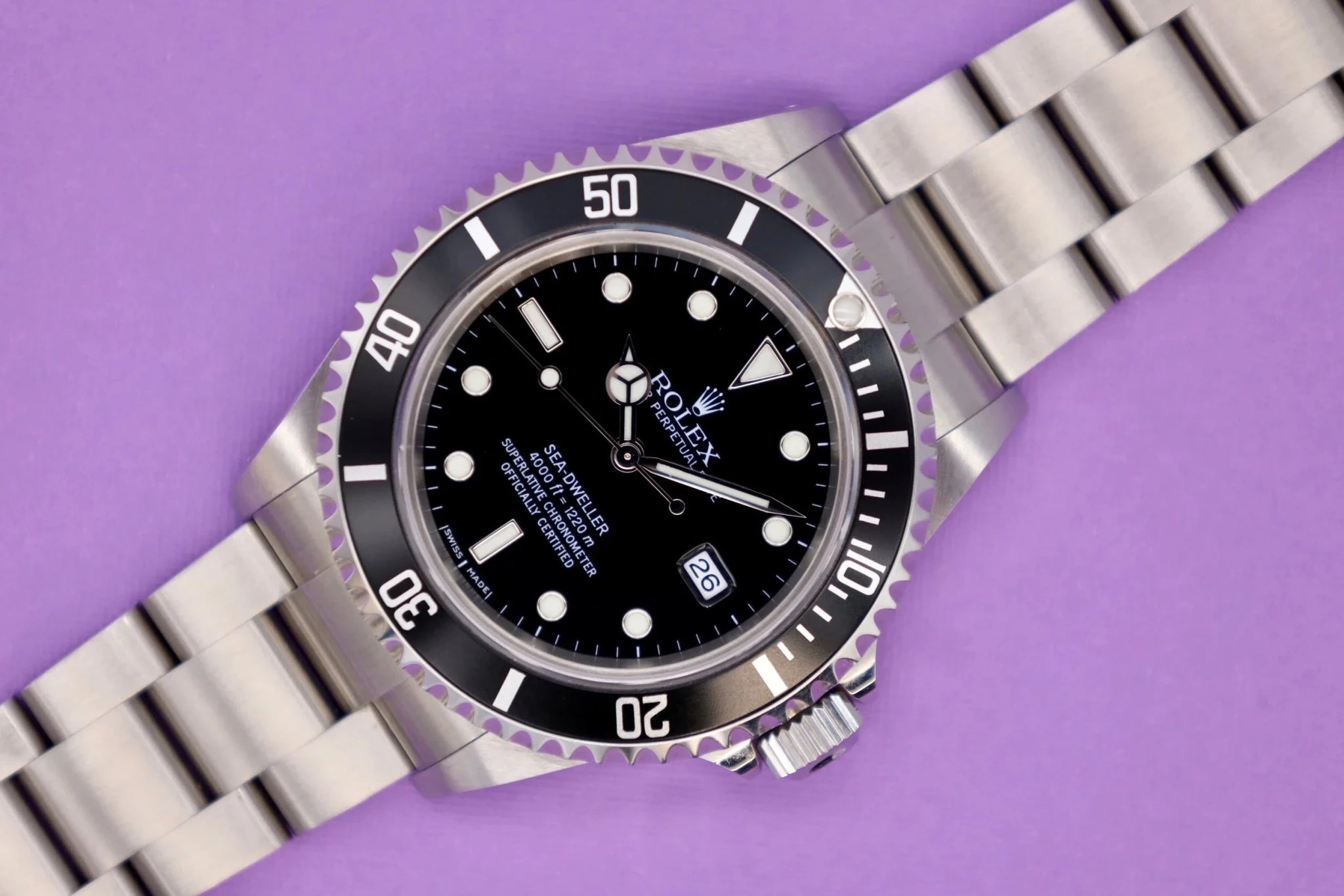 2002 Rolex Sea Dweller Ref. 16600 | Box and Service Records - Sierra Time Co
