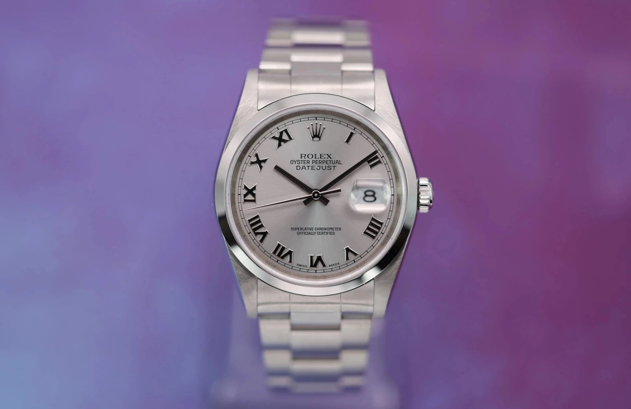 2003 Rolex Datejust Ref. 16200 | Silver Roman Dial - Sierra Time Co