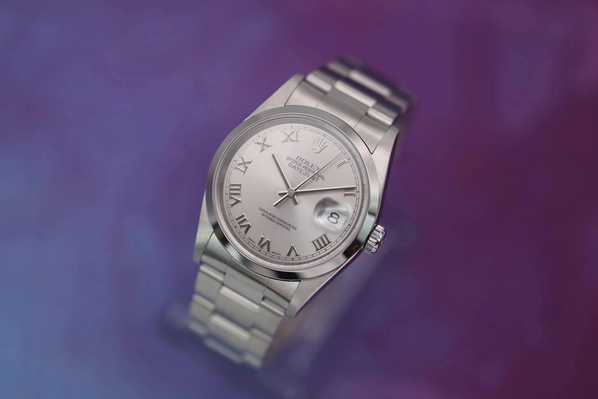 2003 Rolex Datejust Ref. 16200 | Silver Roman Dial - Sierra Time Co