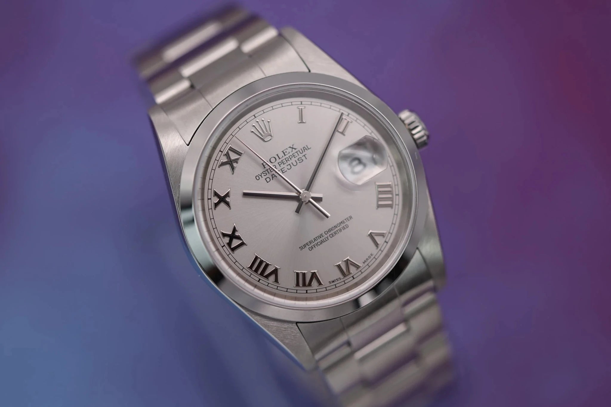 2003 Rolex Datejust Ref. 16200 | Silver Roman Dial - Sierra Time Co
