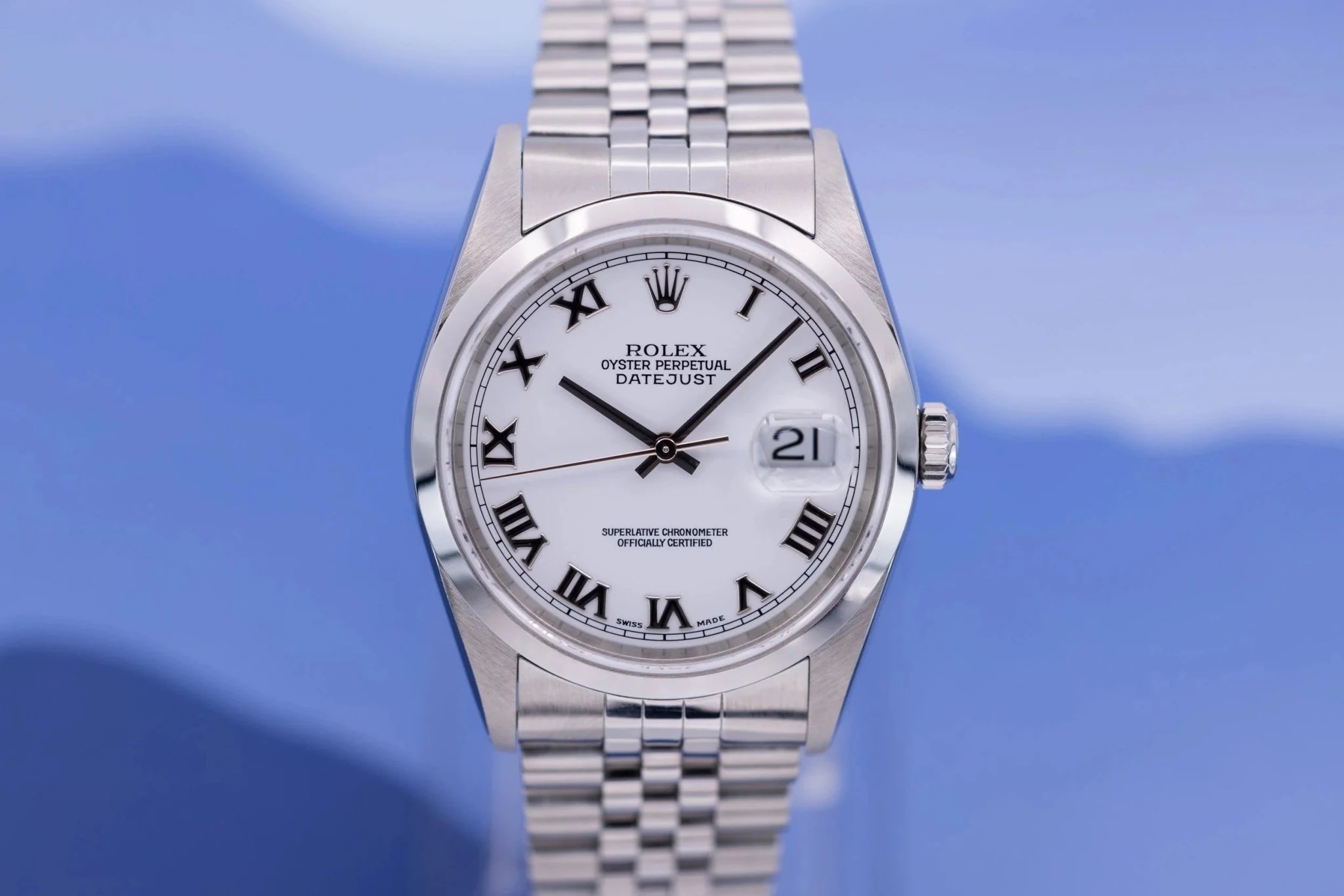 2003 Rolex Datejust Ref. 16200 | White Roman Numeral Dial - Sierra Time Co
