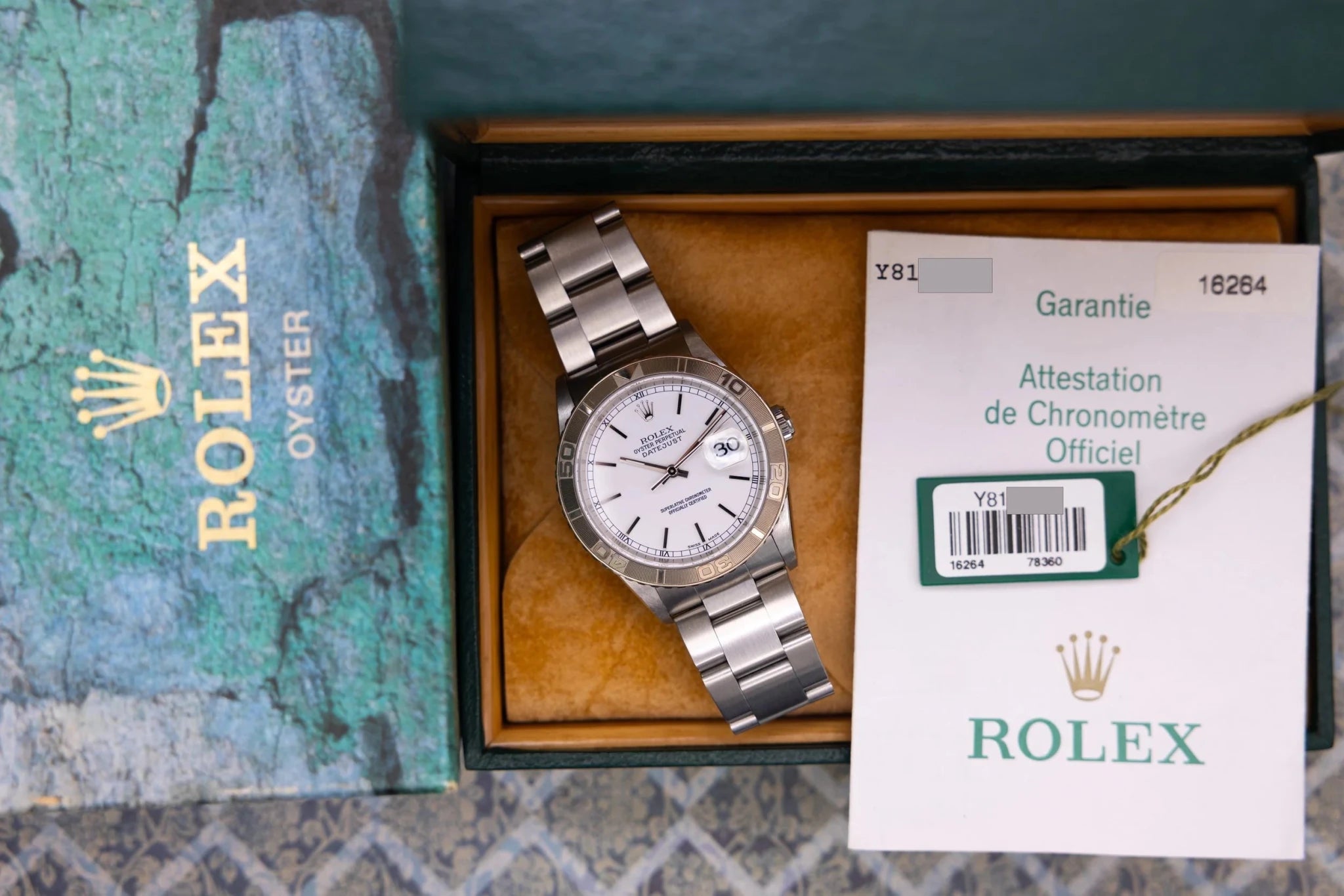 2003 Rolex Datejust Turn-O-Graph Ref. 16264 | White Dial | Box and Papers - Sierra Time Co