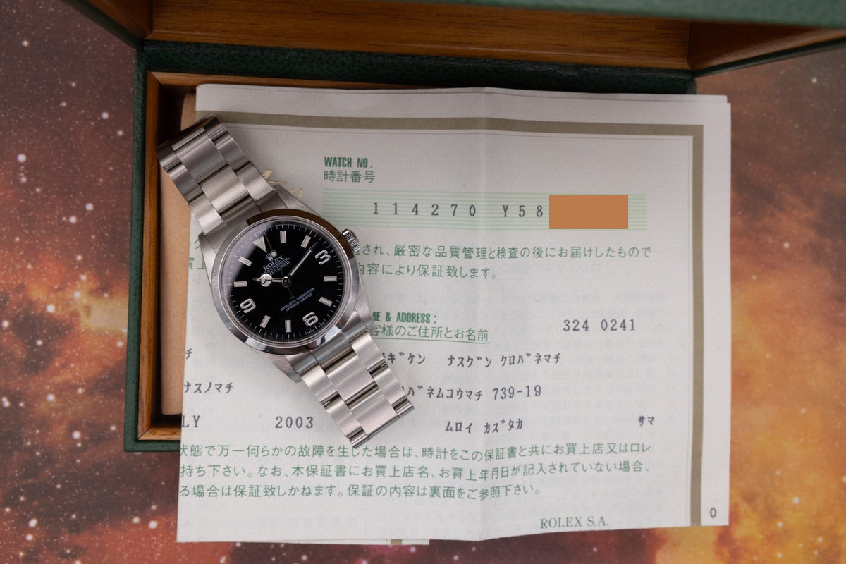 2003 Rolex Explorer I Ref. 114270 | Box and Papers - Sierra Time Co