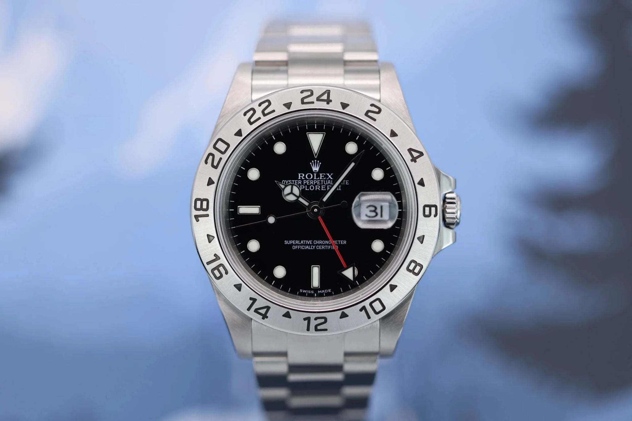 2003 Rolex Explorer II Ref. 16570 | No-Holes Case | Full Set - Sierra Time Co