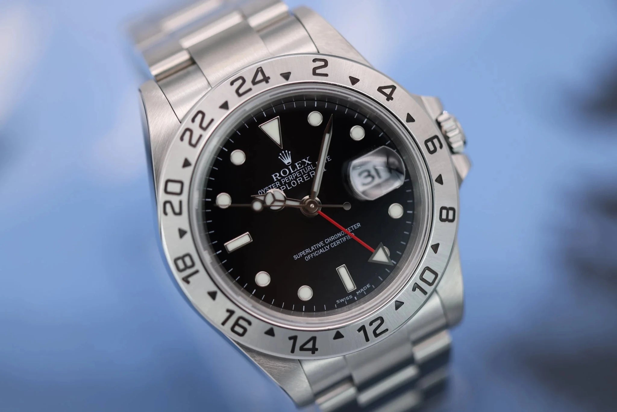 2003 Rolex Explorer II Ref. 16570 | No-Holes Case | Full Set - Sierra Time Co