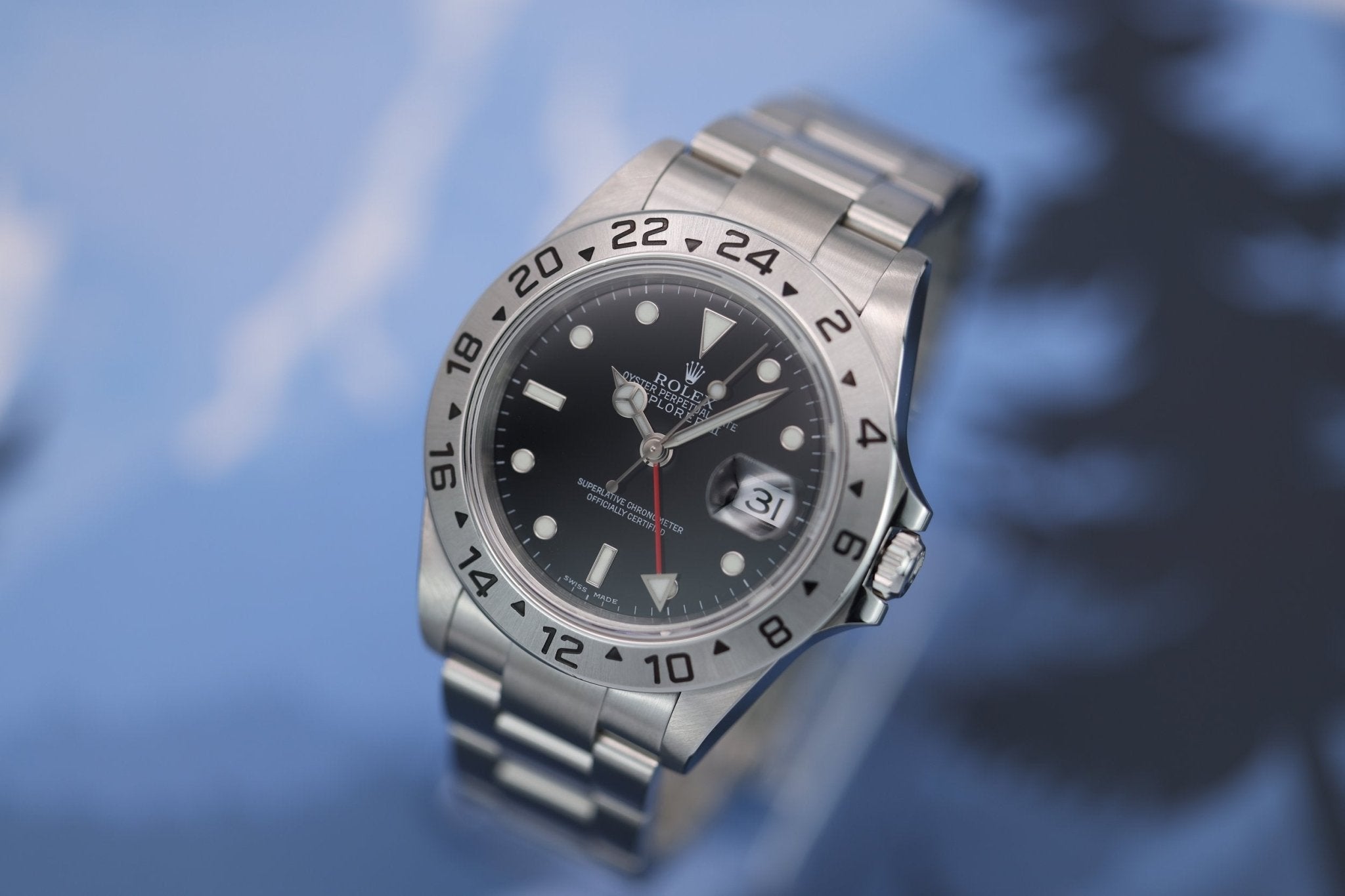 2003 Rolex Explorer II Ref. 16570 | No-Holes Case | Full Set - Sierra Time Co