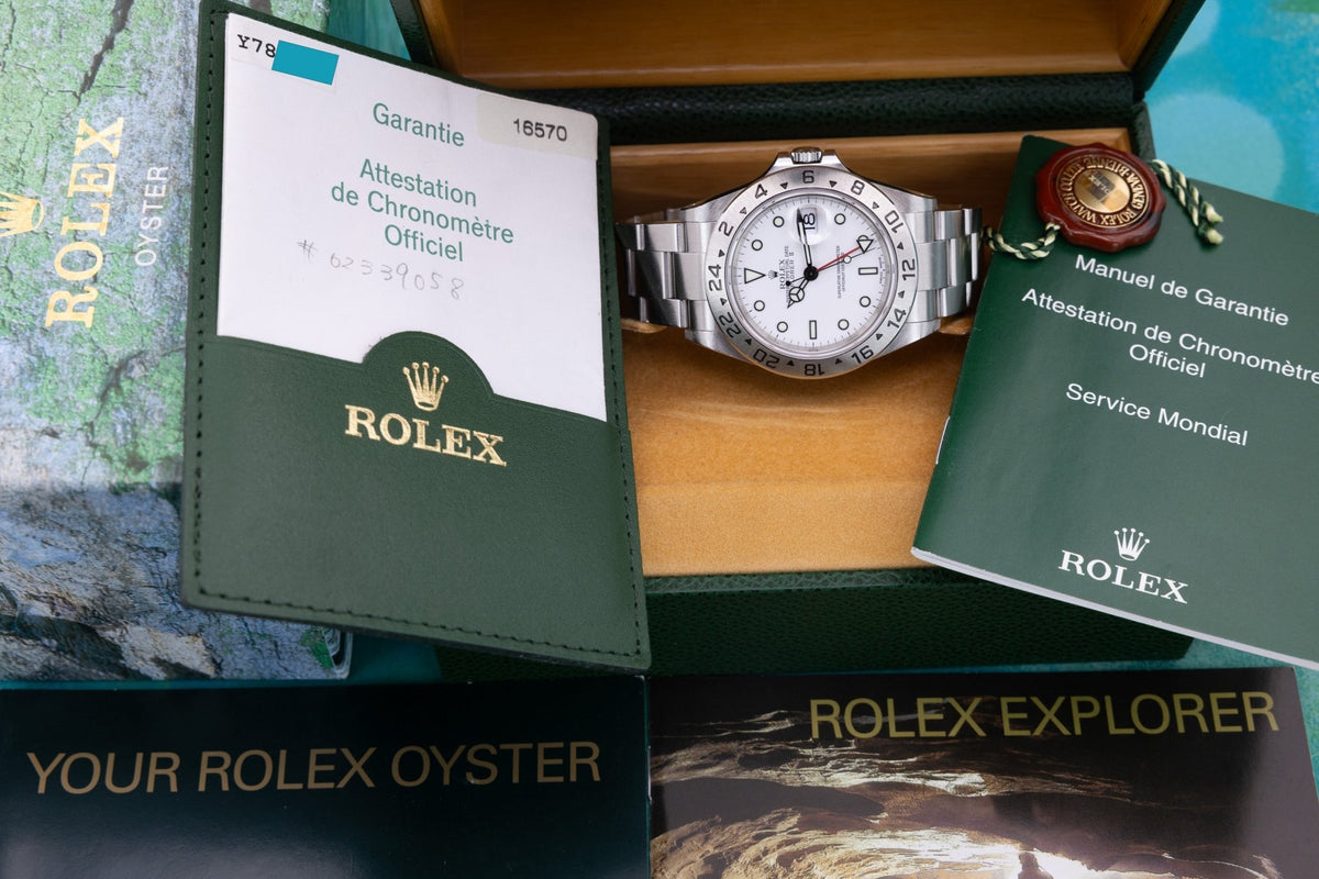 2003 Rolex Explorer II Ref. 16570 Polar | Box and Papers - Sierra Time Co