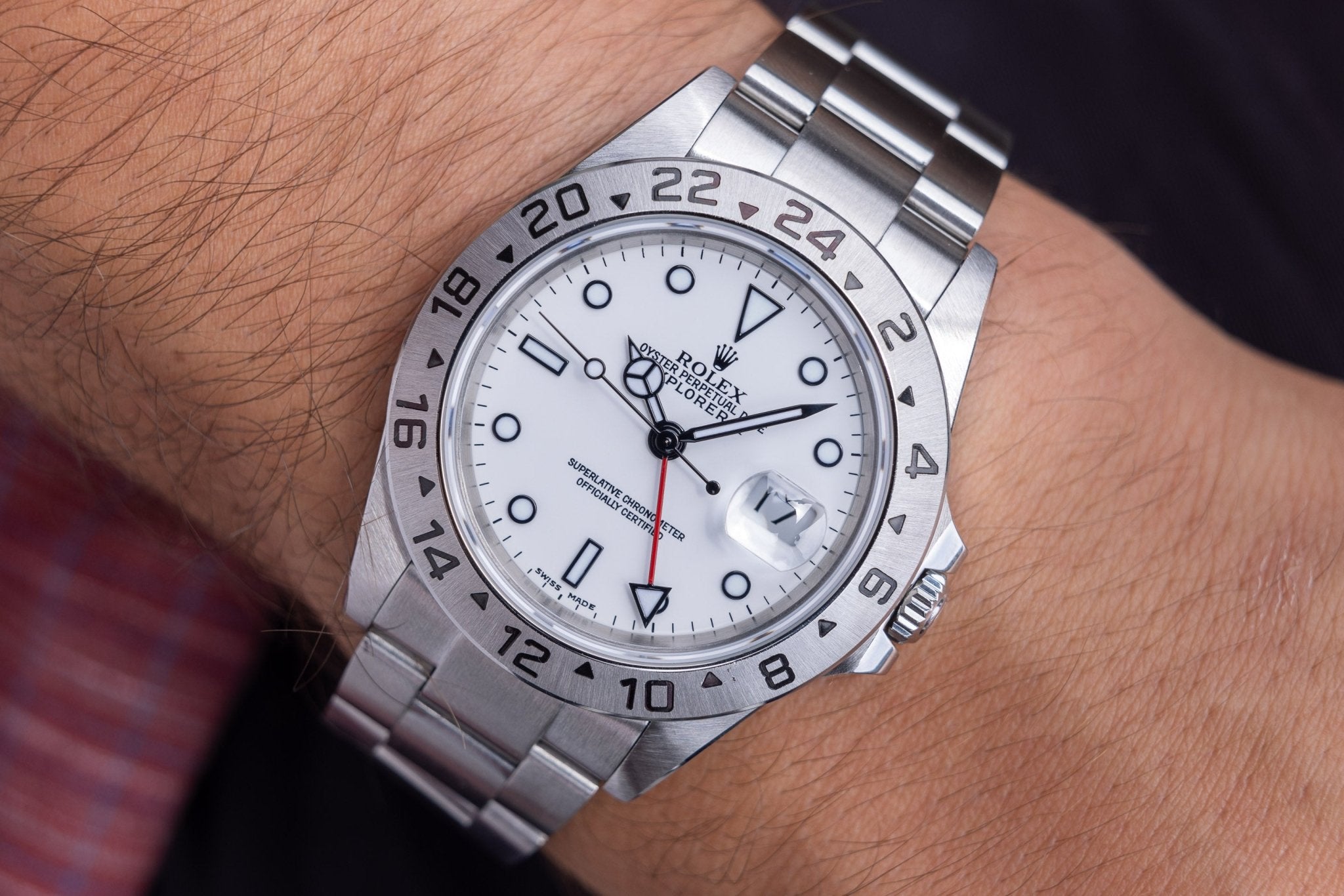 2003 Rolex Explorer II Ref. 16570 Polar | No-Holes Case | Box and Papers - Sierra Time Co