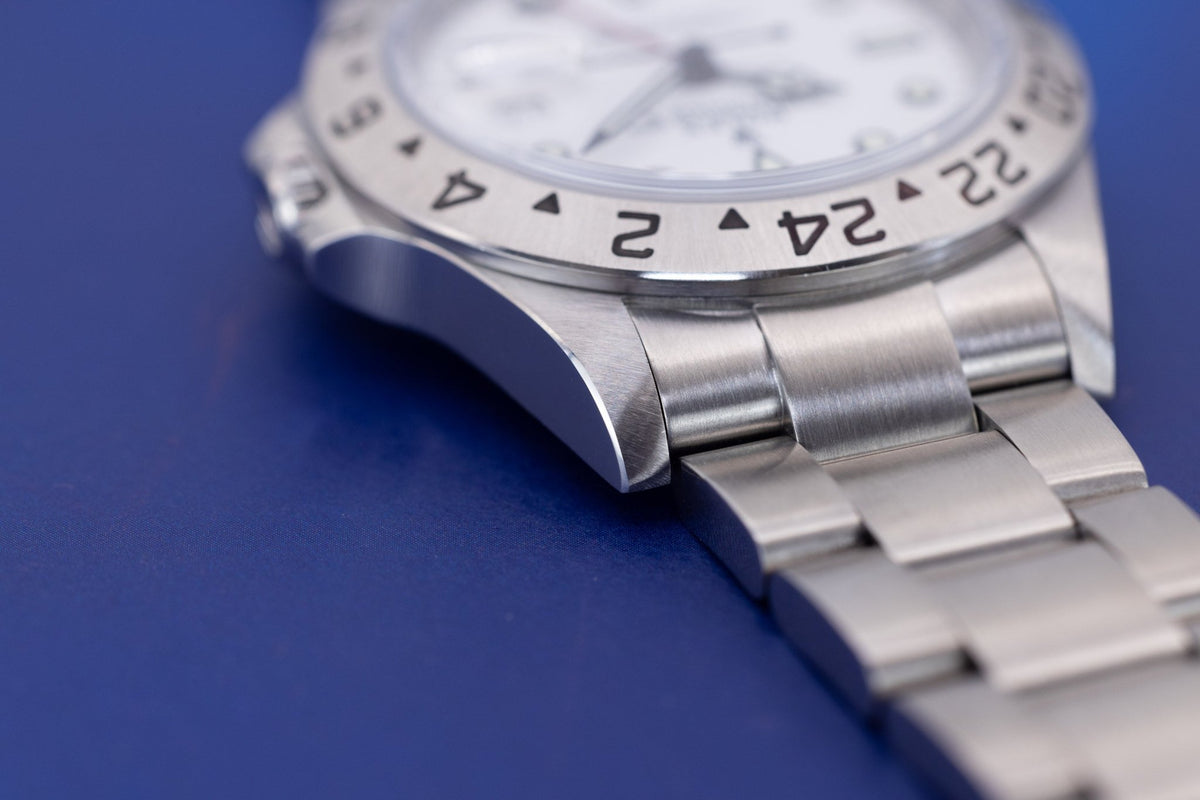 2003 Rolex Explorer II Ref. 16570 Polar | No-Holes Case | Box and Papers - Sierra Time Co