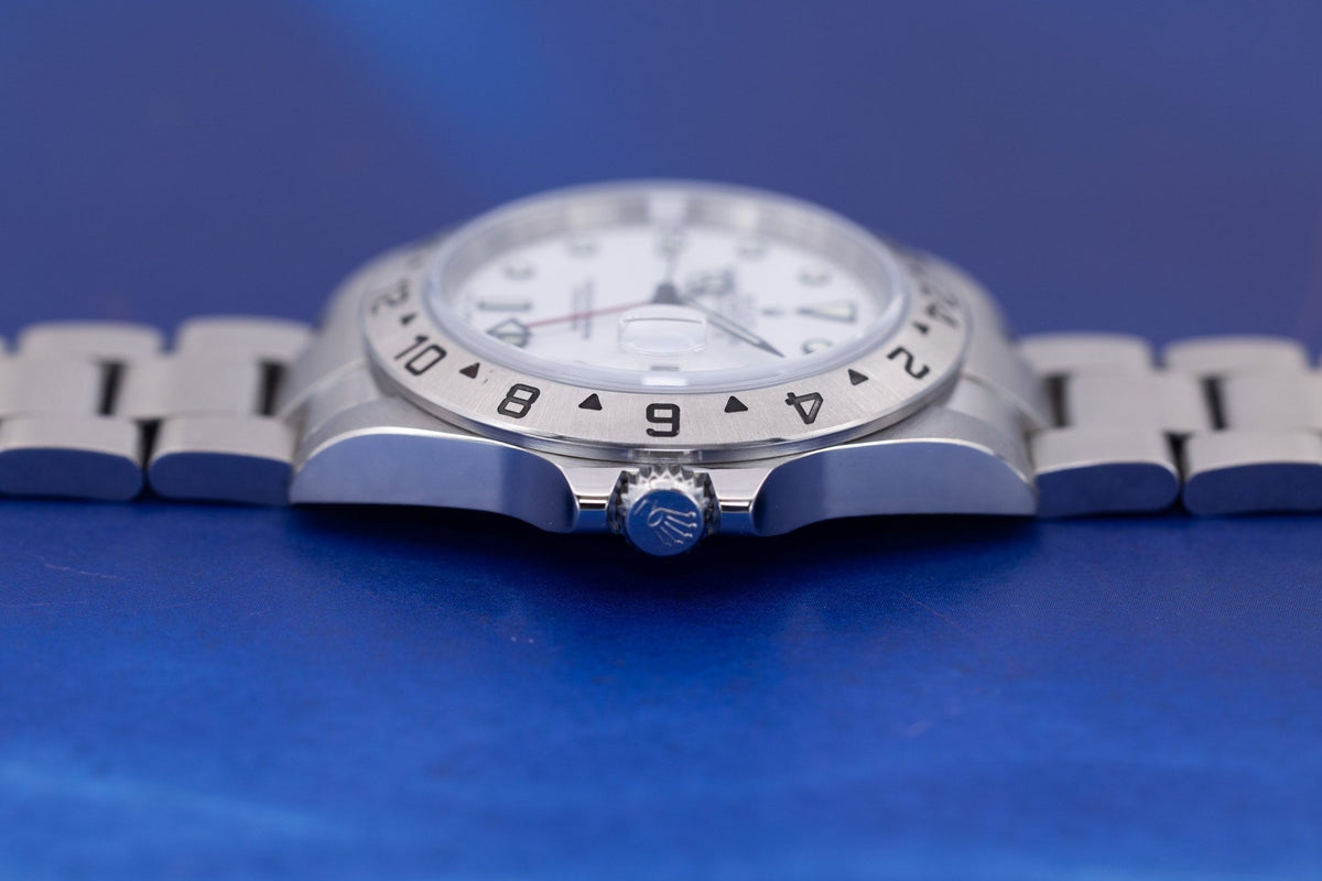 2003 Rolex Explorer II Ref. 16570 Polar | No-Holes Case | Box and Papers - Sierra Time Co