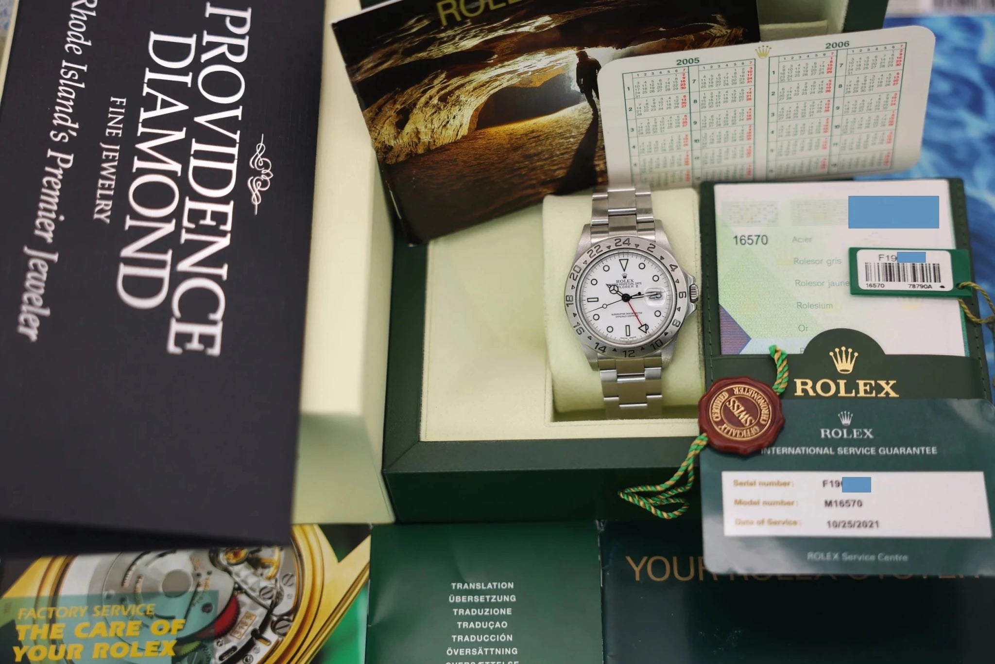 2003 Rolex Explorer II ref. 16570 Polar | No-Holes Case | Service History | Full Set - Sierra Time Co