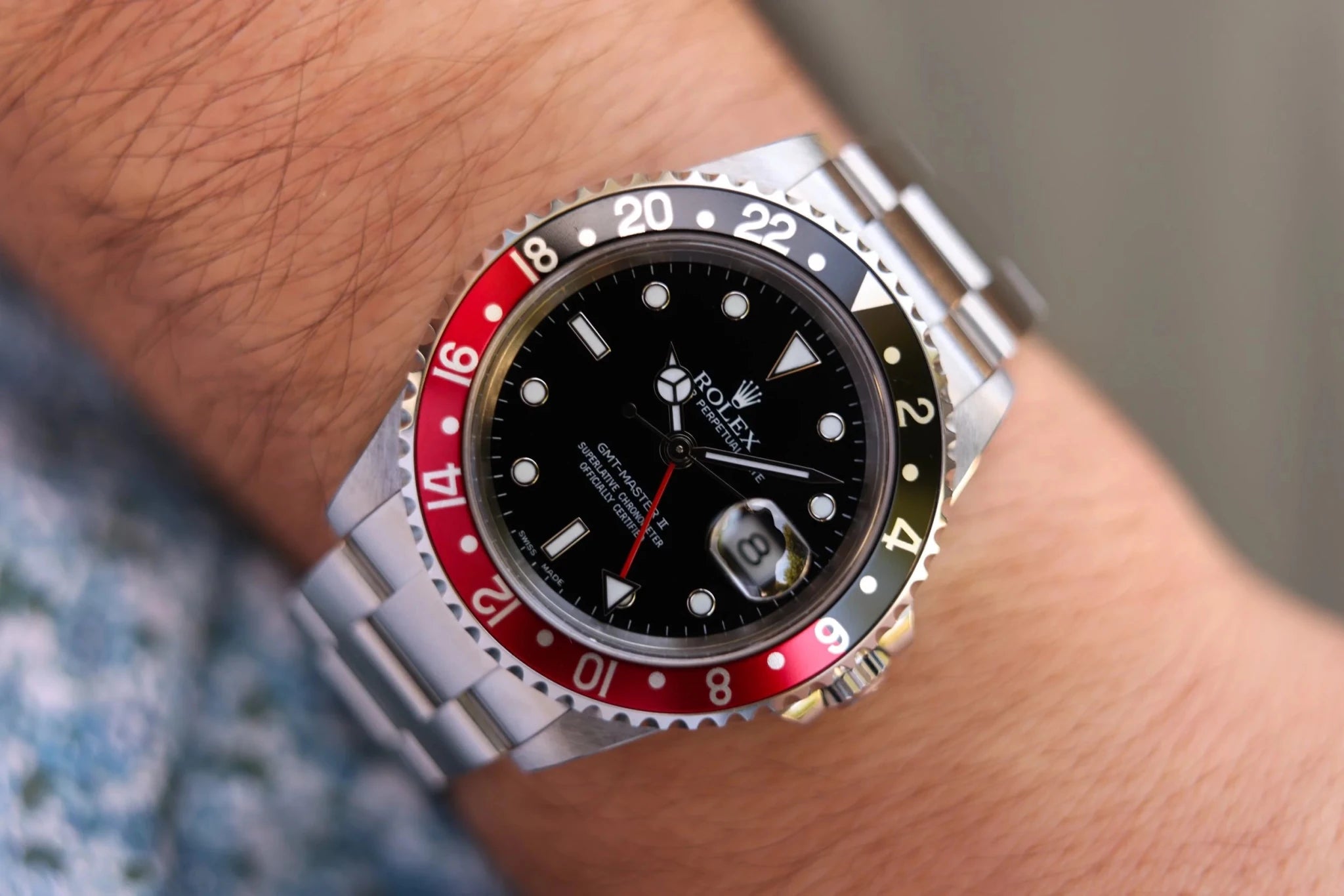 2003 Rolex GMT Master II Ref. 16710 Coke | No-Holes Case - Sierra Time Co