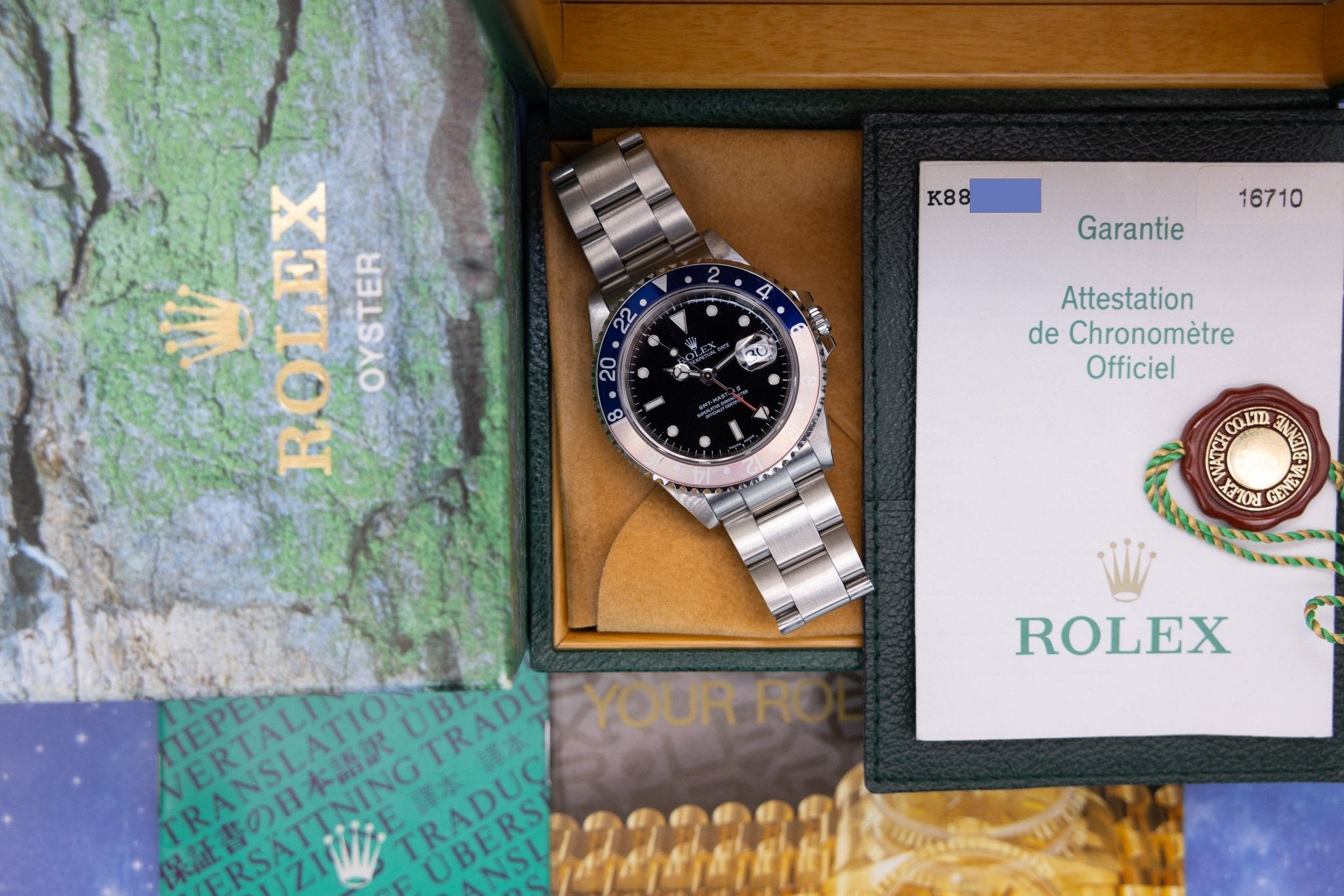 2003 Rolex GMT Master II Ref. 16710 | Ghost Pepsi | Box and Papers - Sierra Time Co