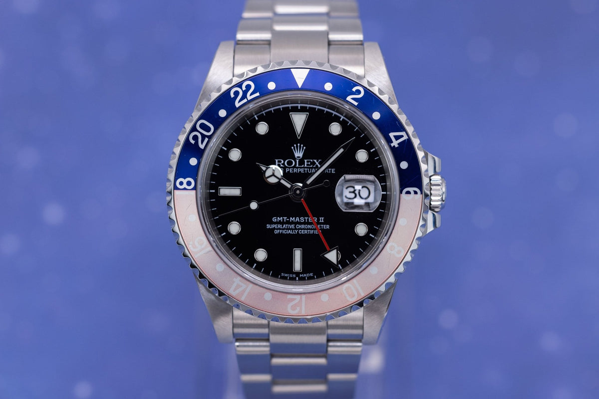 2003 Rolex GMT Master II Ref. 16710 | Ghost Pepsi | Box and Papers - Sierra Time Co