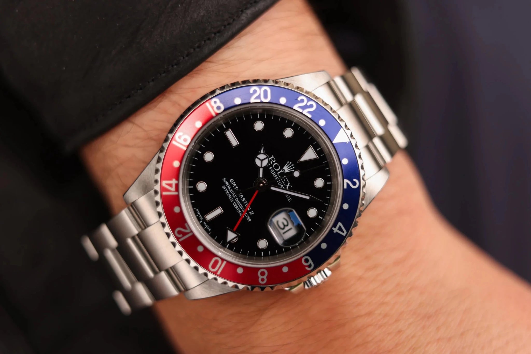 2003 Rolex GMT Master II Ref. 16710 Pepsi | No Holes Case - Sierra Time Co