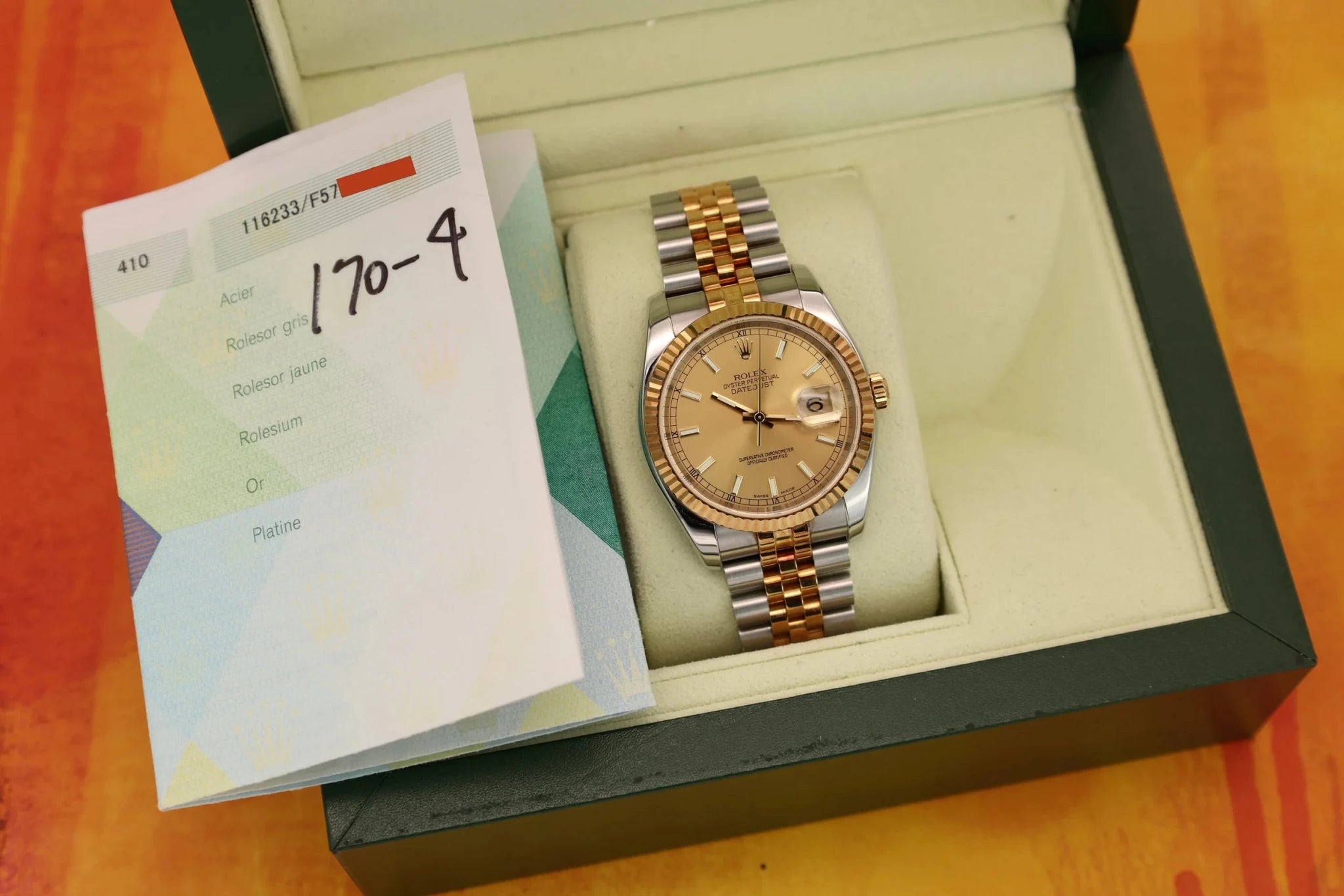 2004 Rolex Datejust Ref. 116233 | Champagne Dial | Box and Papers - Sierra Time Co