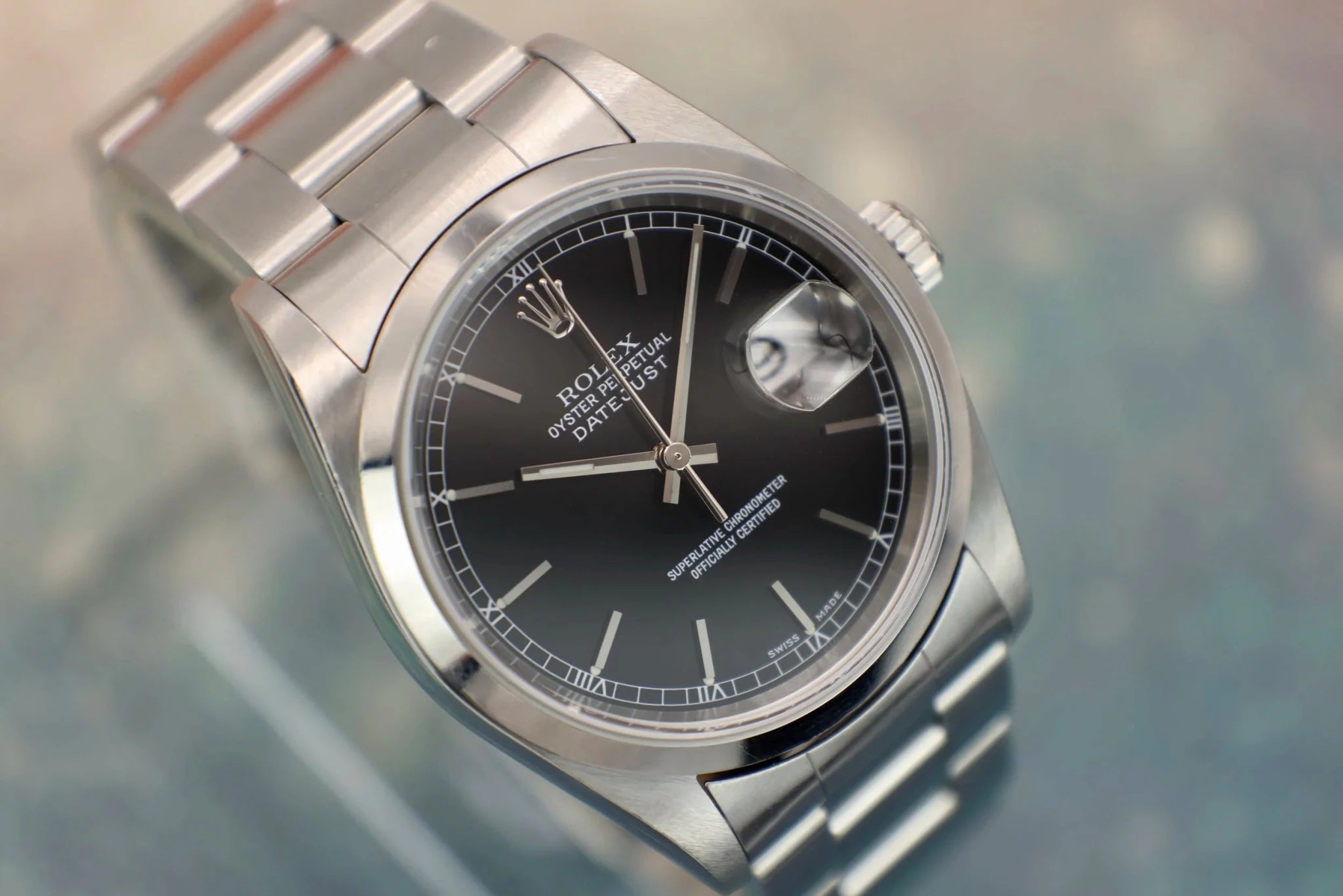 2004 Rolex Datejust Ref. 16200 | Black Dial - Sierra Time Co