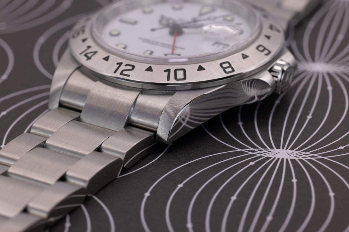 2004 Rolex Explorer II Ref. 16570 Polar | No-Holes Case | Box and Papers - Sierra Time Co