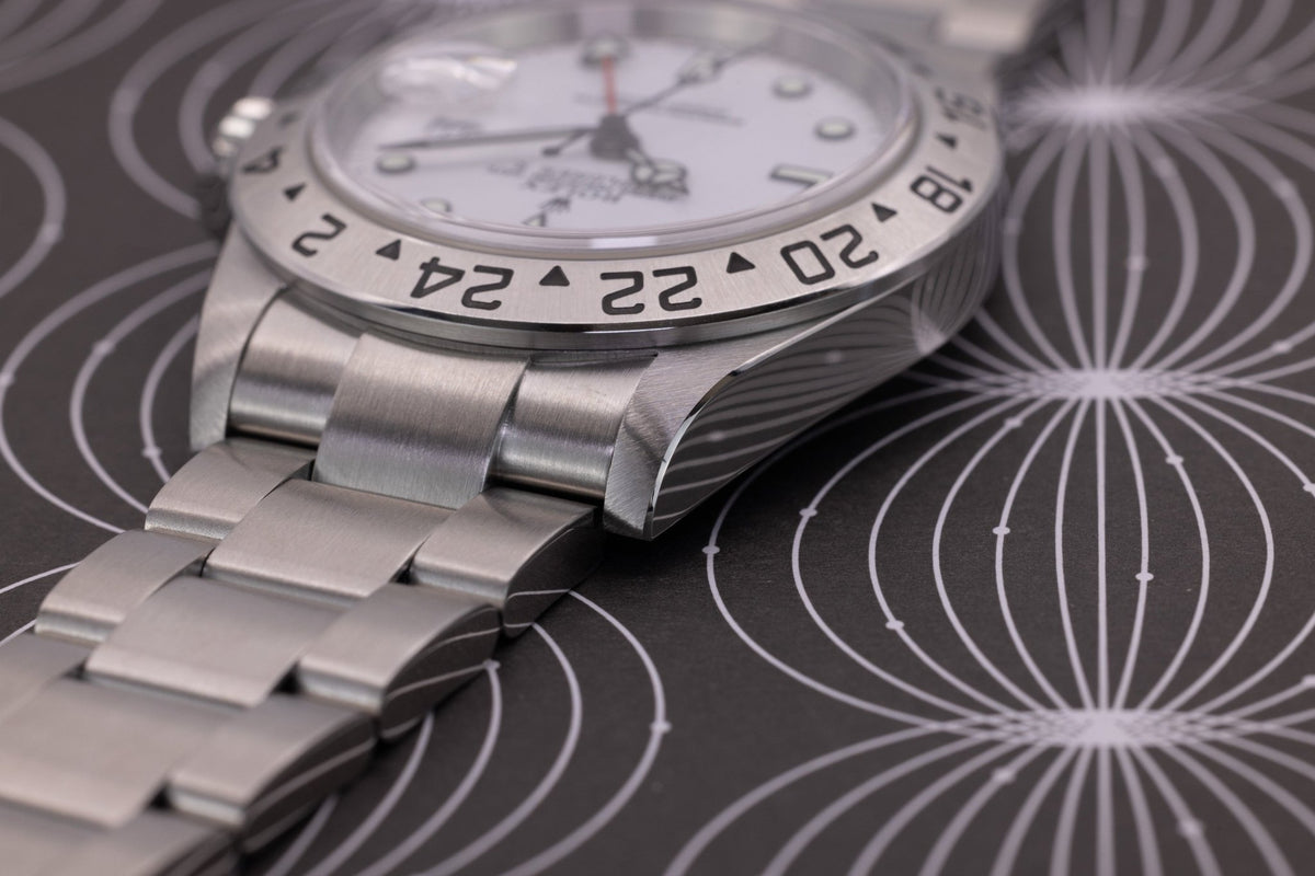 2004 Rolex Explorer II Ref. 16570 Polar | No-Holes Case | Box and Papers - Sierra Time Co