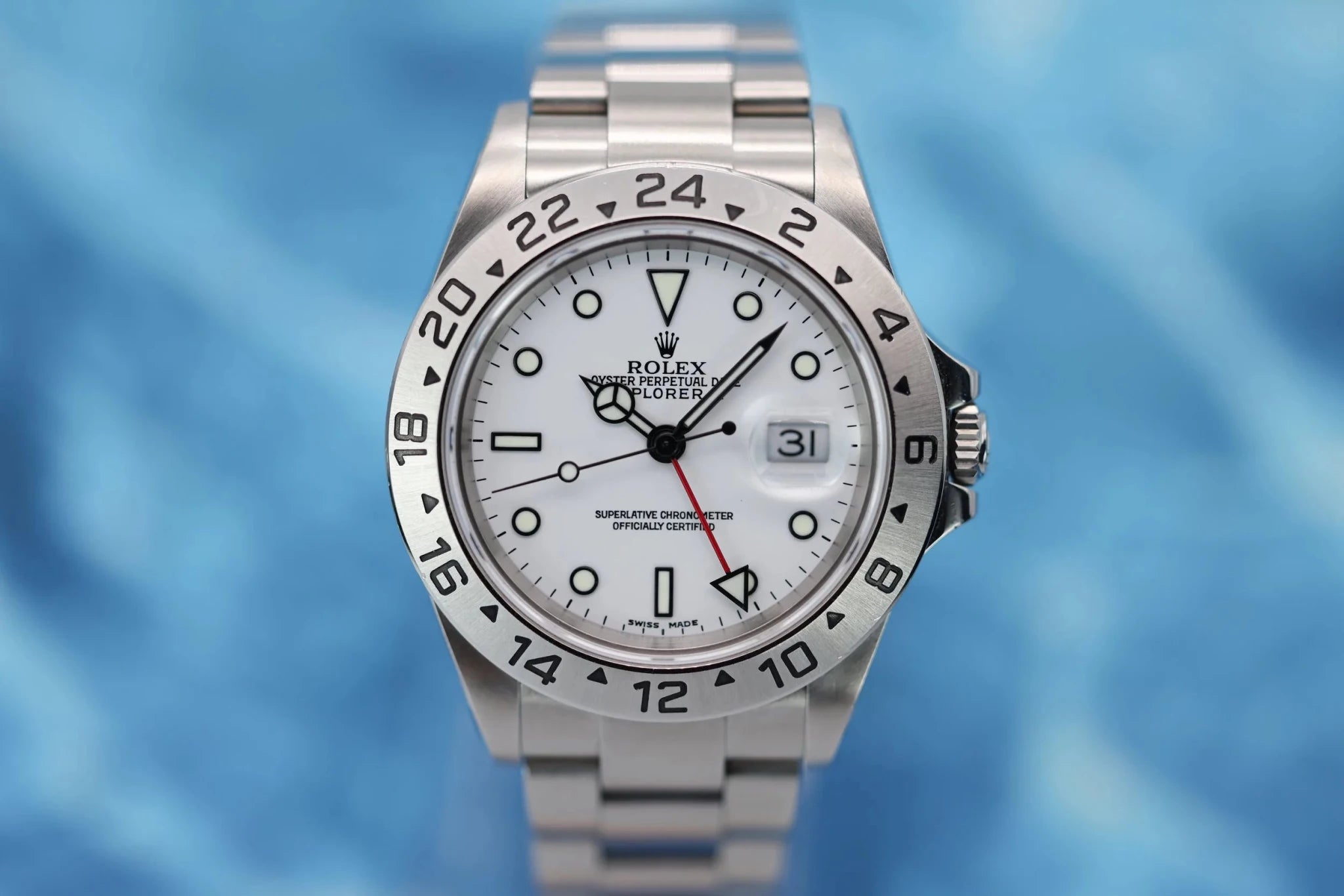 2004 Rolex Explorer II Ref. 16570 Polar | No-Holes Case | Serviced - Sierra Time Co