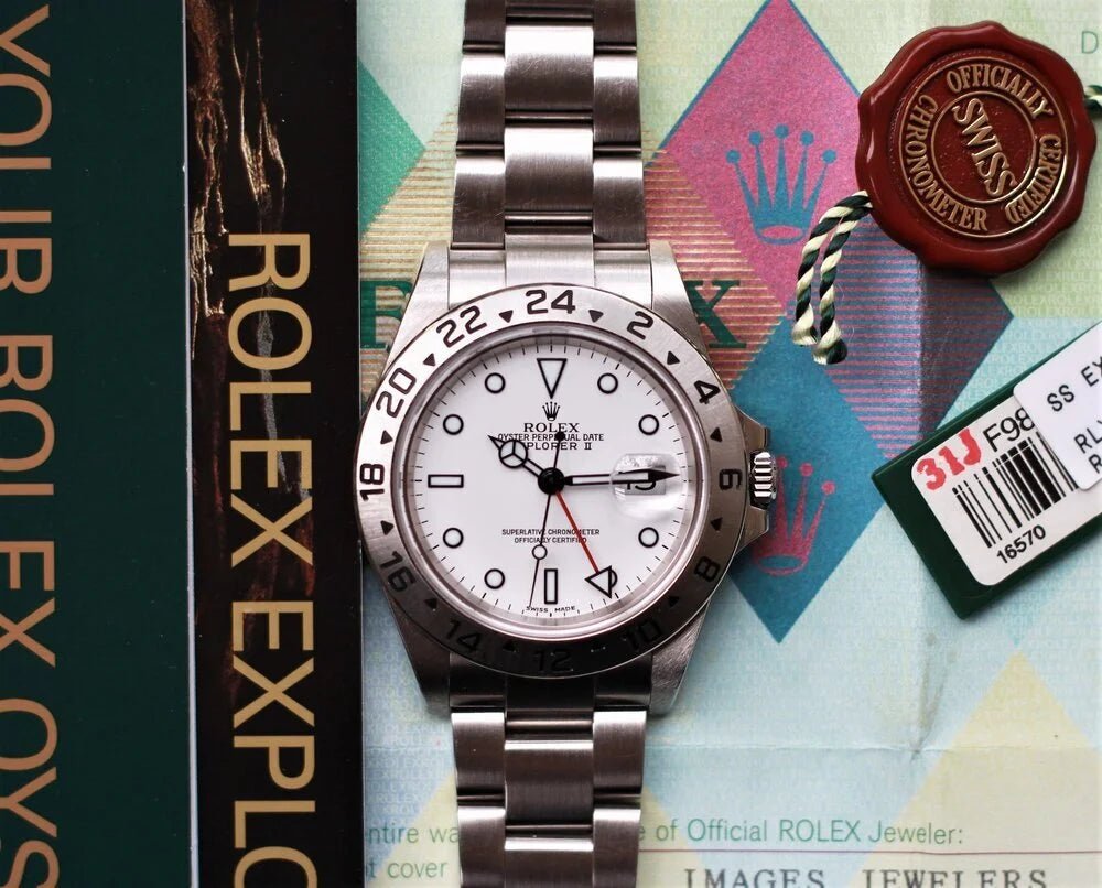 2004 Rolex Explorer ll Ref. 16570 Polar Dial Full Set - Sierra Time Co
