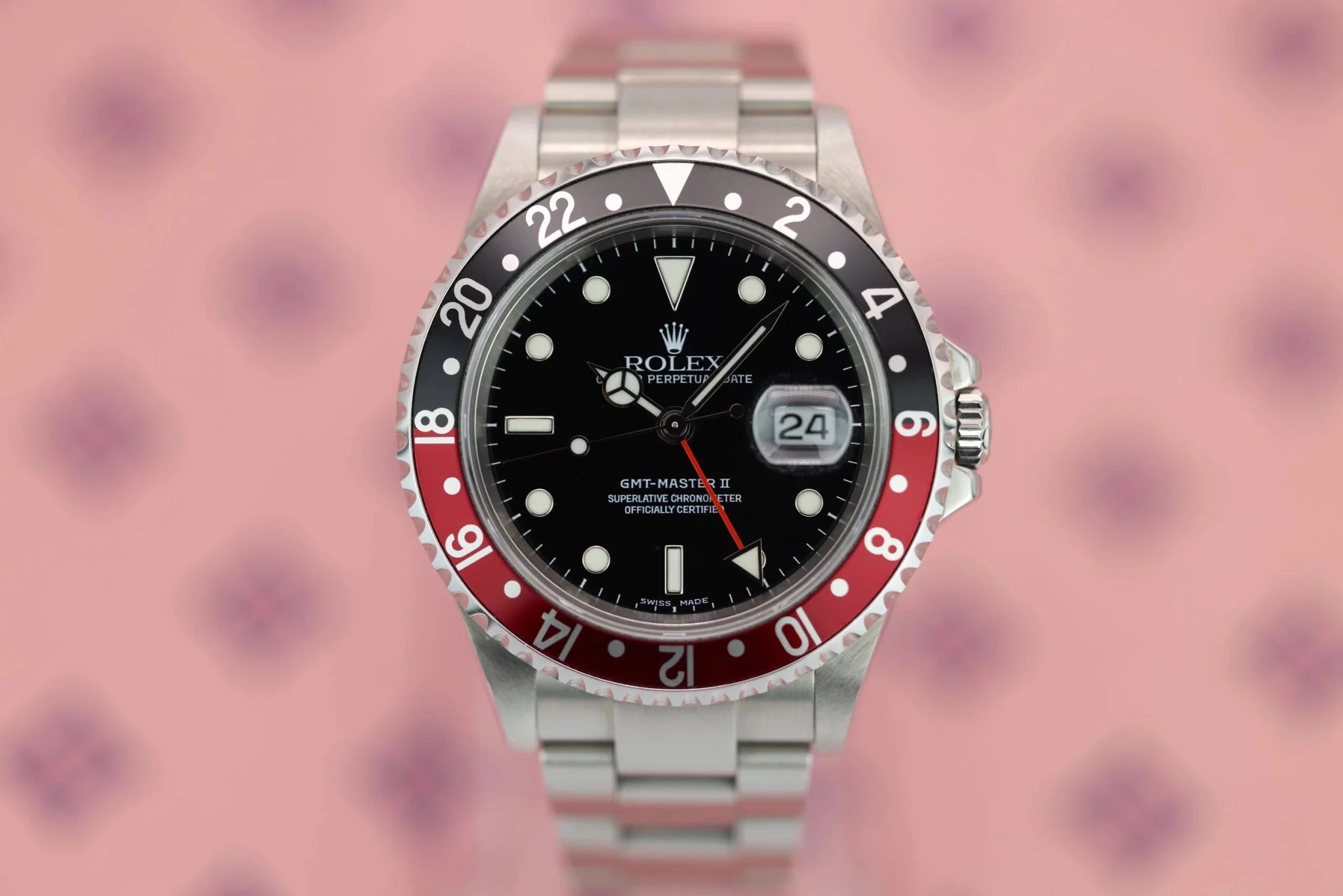 2004 Rolex GMT Master II Ref. 16710 Coke | No-Holes Case - Sierra Time Co